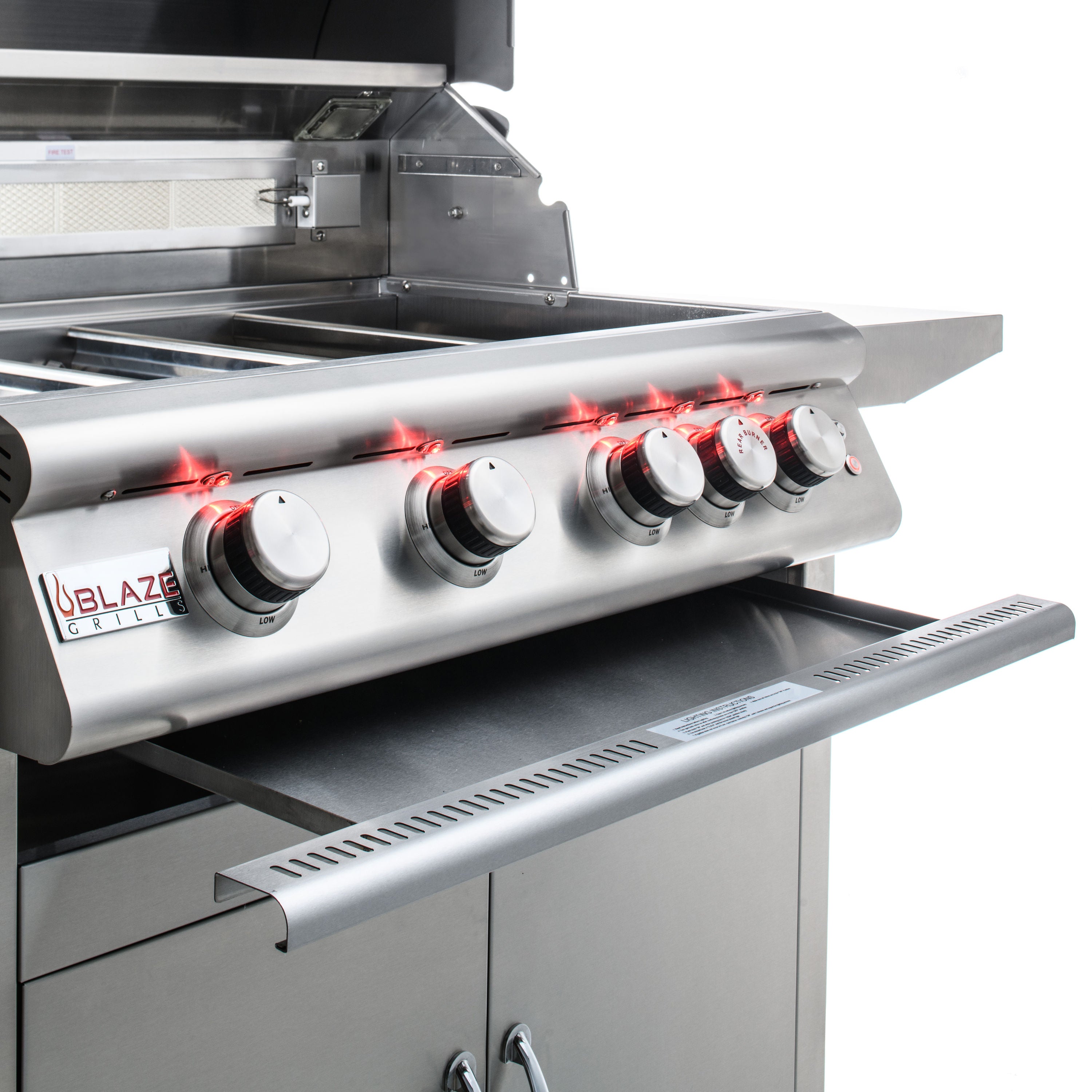 Blaze Premium LTE+ 32-Inch 4-Burner Built-In Gas Grill w/ Ceramic Flame Tamers – Enhanced Grilling Performance