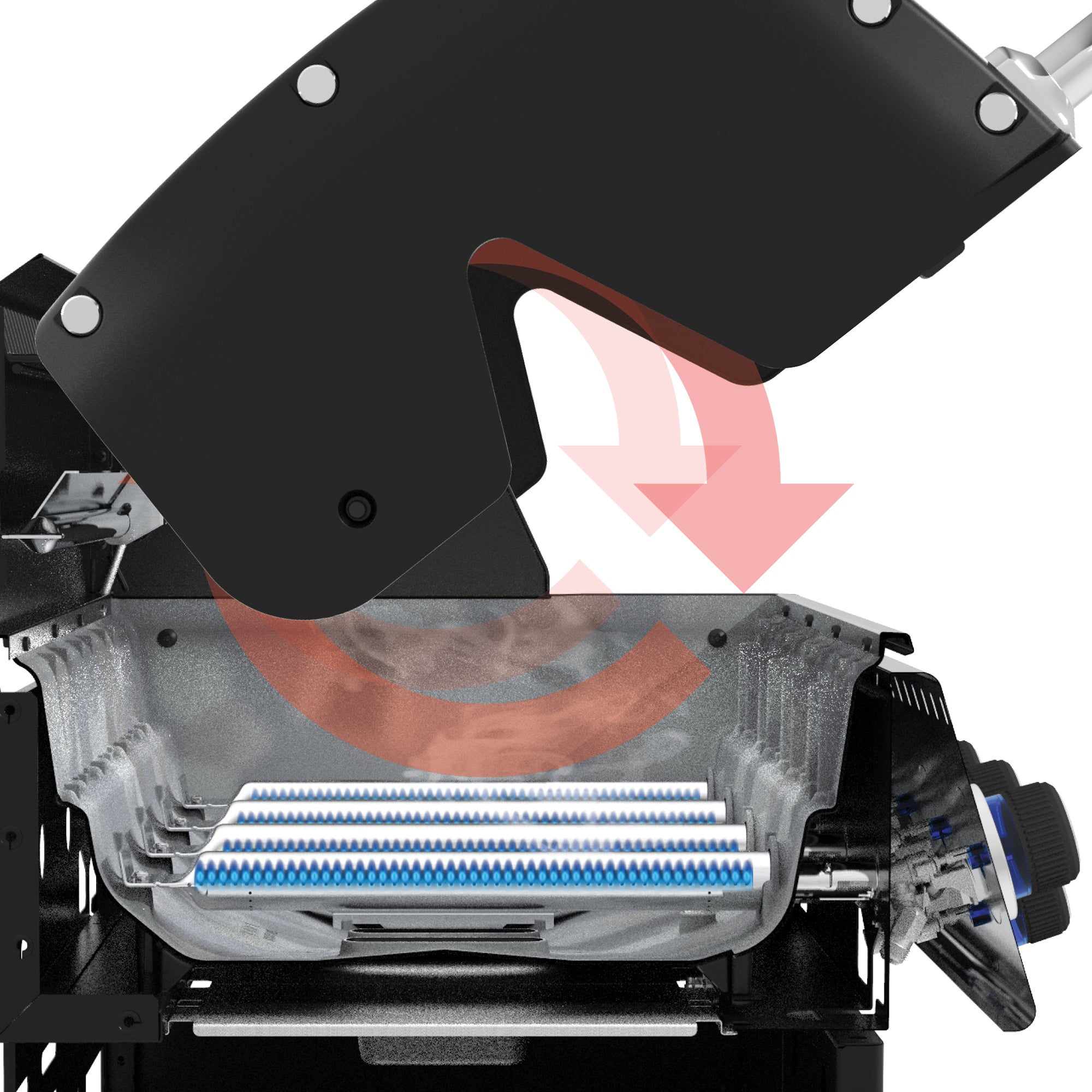 Broil King Baron 490 Pro 4-Burner Gas Grill in Black with Side Burner and Rear Rotisserie Burner – Performance and Versatility