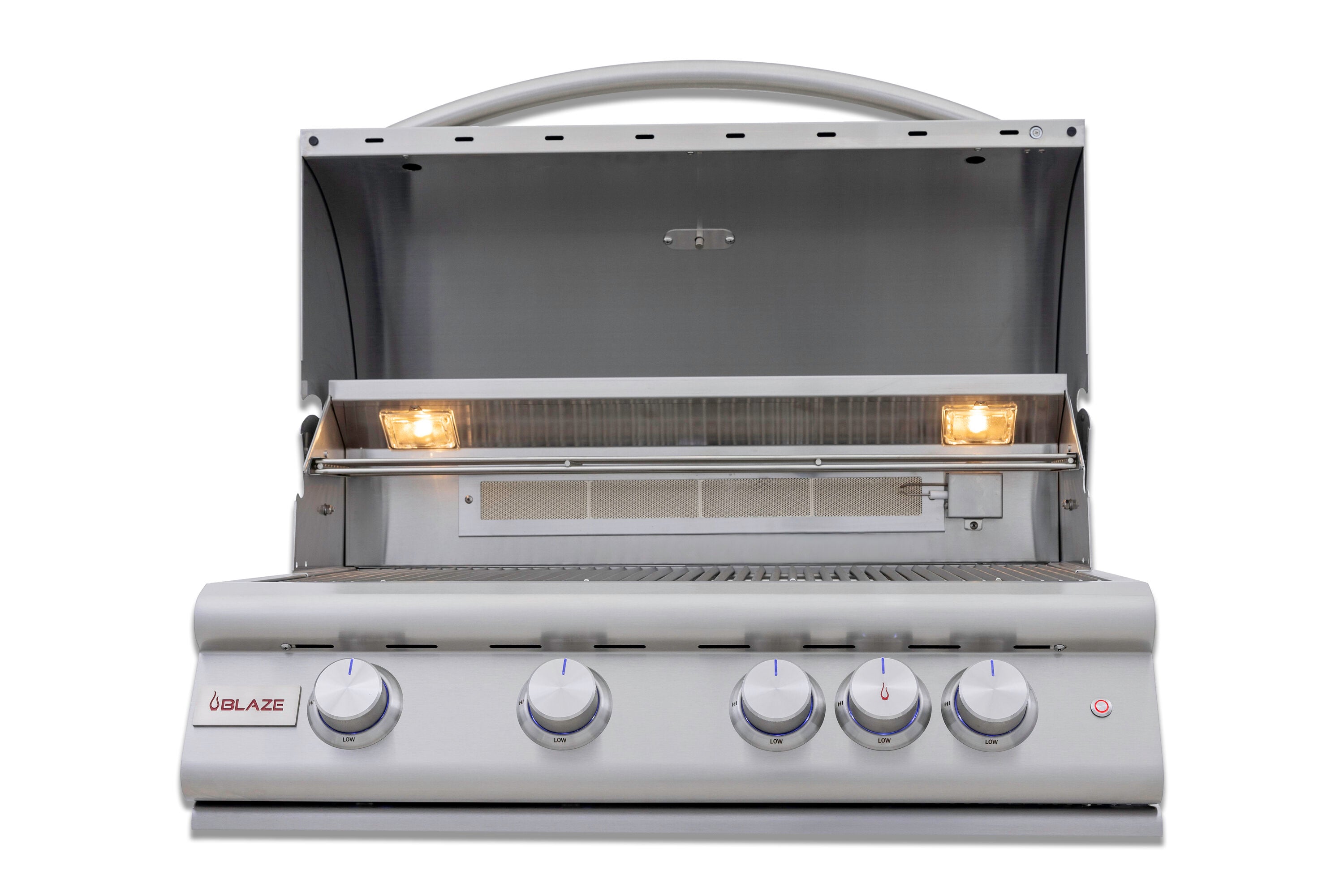 Blaze Premium LTE+ Marine Grade 32-Inch 4-Burner Propane Gas Grill w/ Lift-Assist Hood & Rear Infrared Burner – Designed for Coastal Cooking Excellence