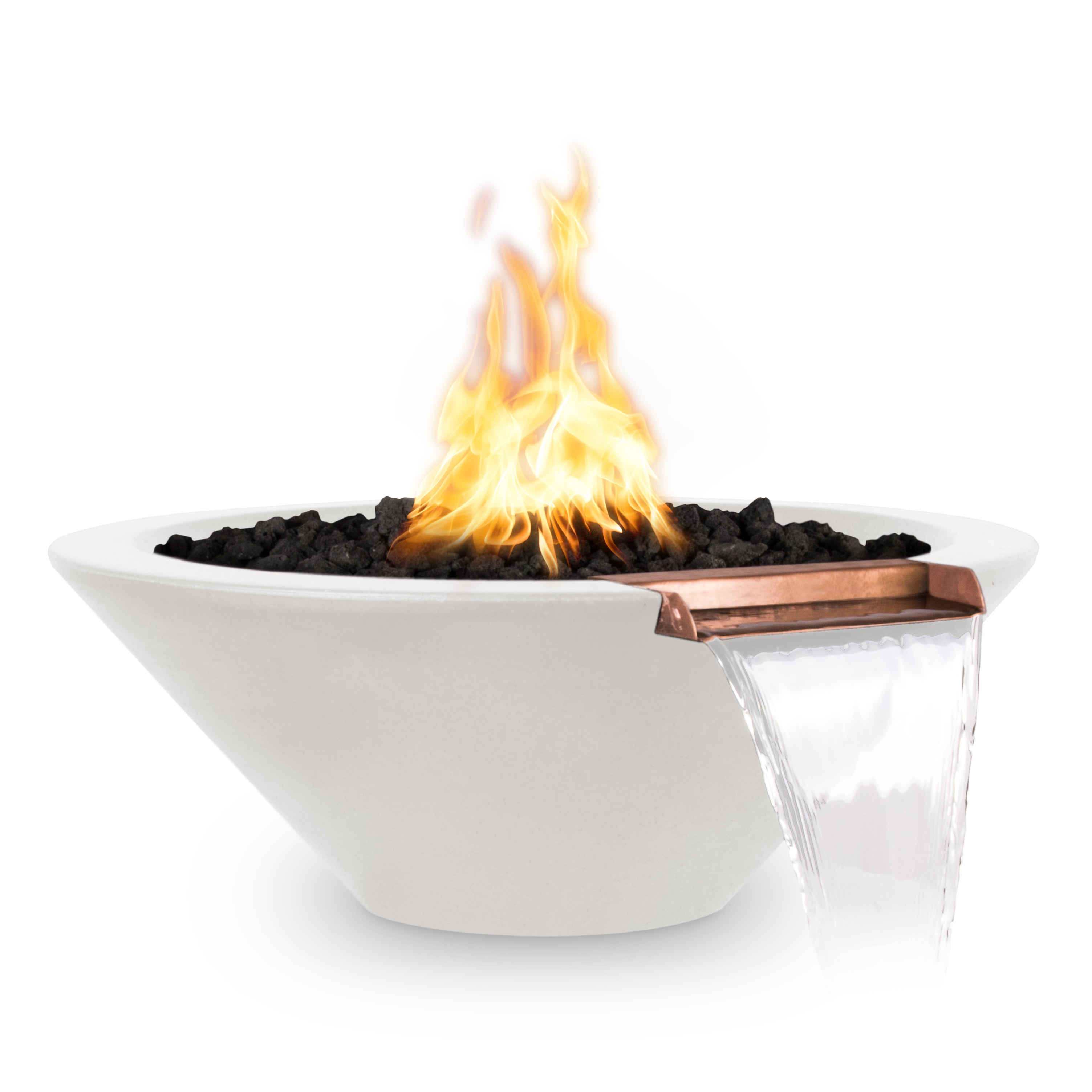 The Outdoor Plus Round Cazo Fire & Water Bowl - GFRC Concrete