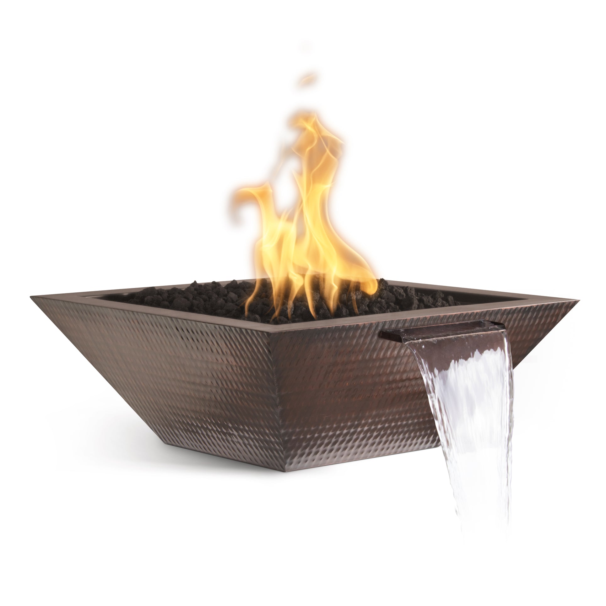 The Outdoor Plus Maya Hammered Copper Fire & Water Bowl