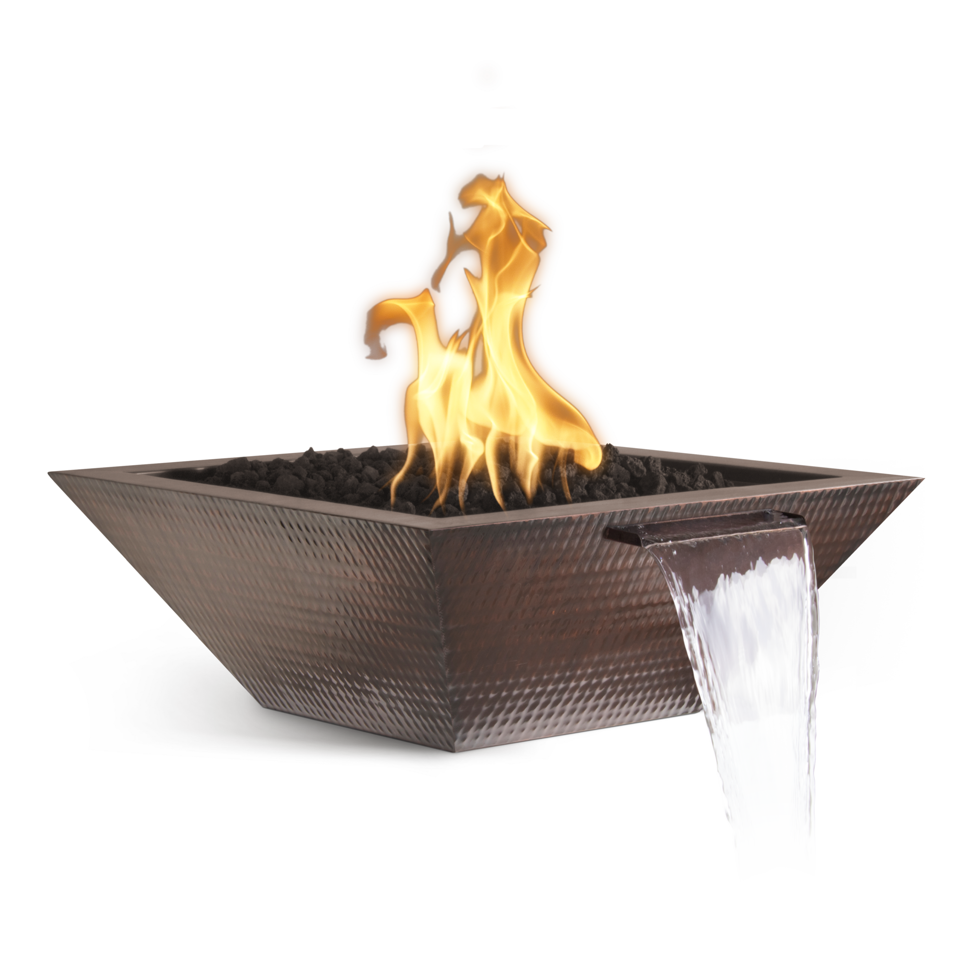 The Outdoor Plus Maya Hammered Copper Fire & Water Bowl