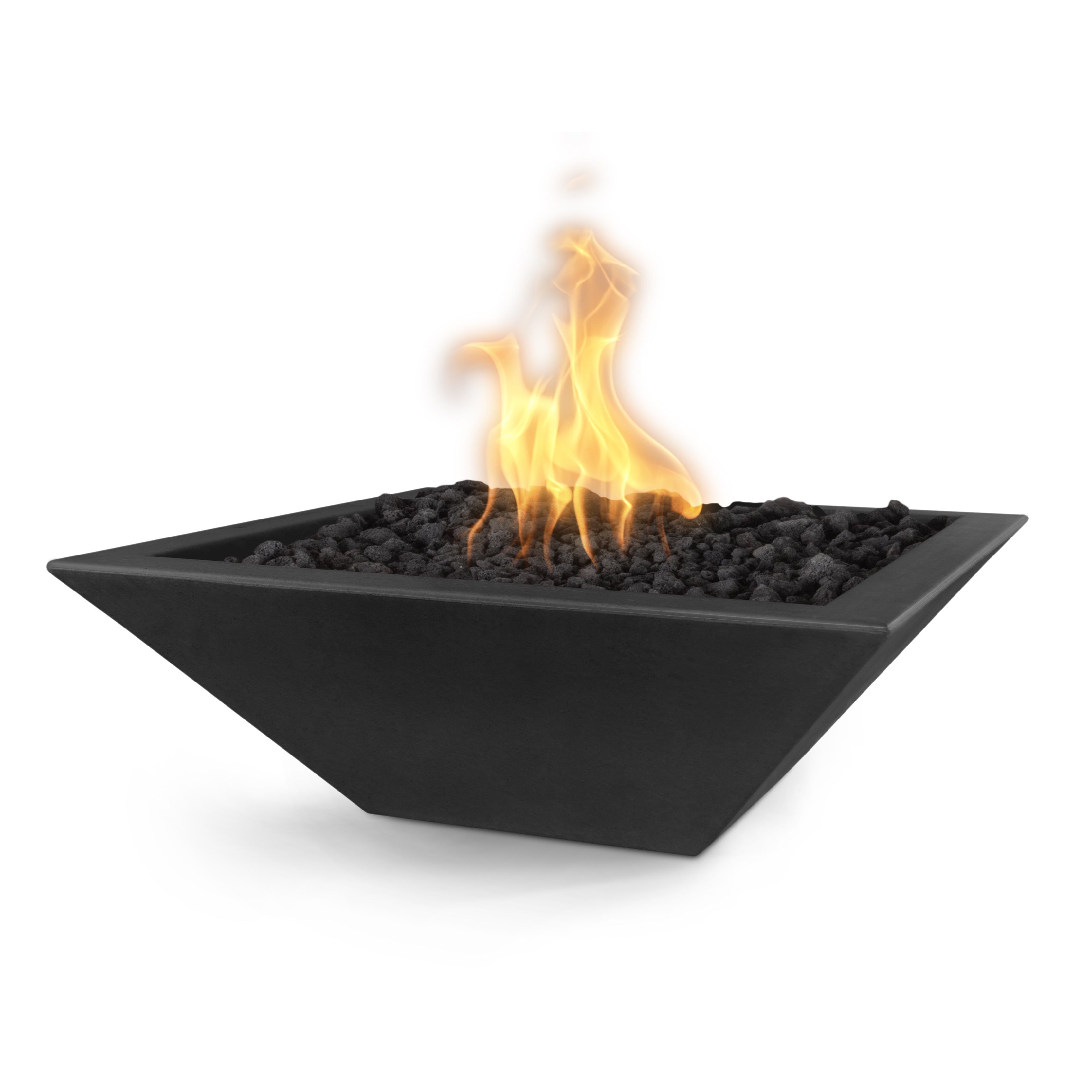 Square Maya Fire Bowl - GFRC Concrete