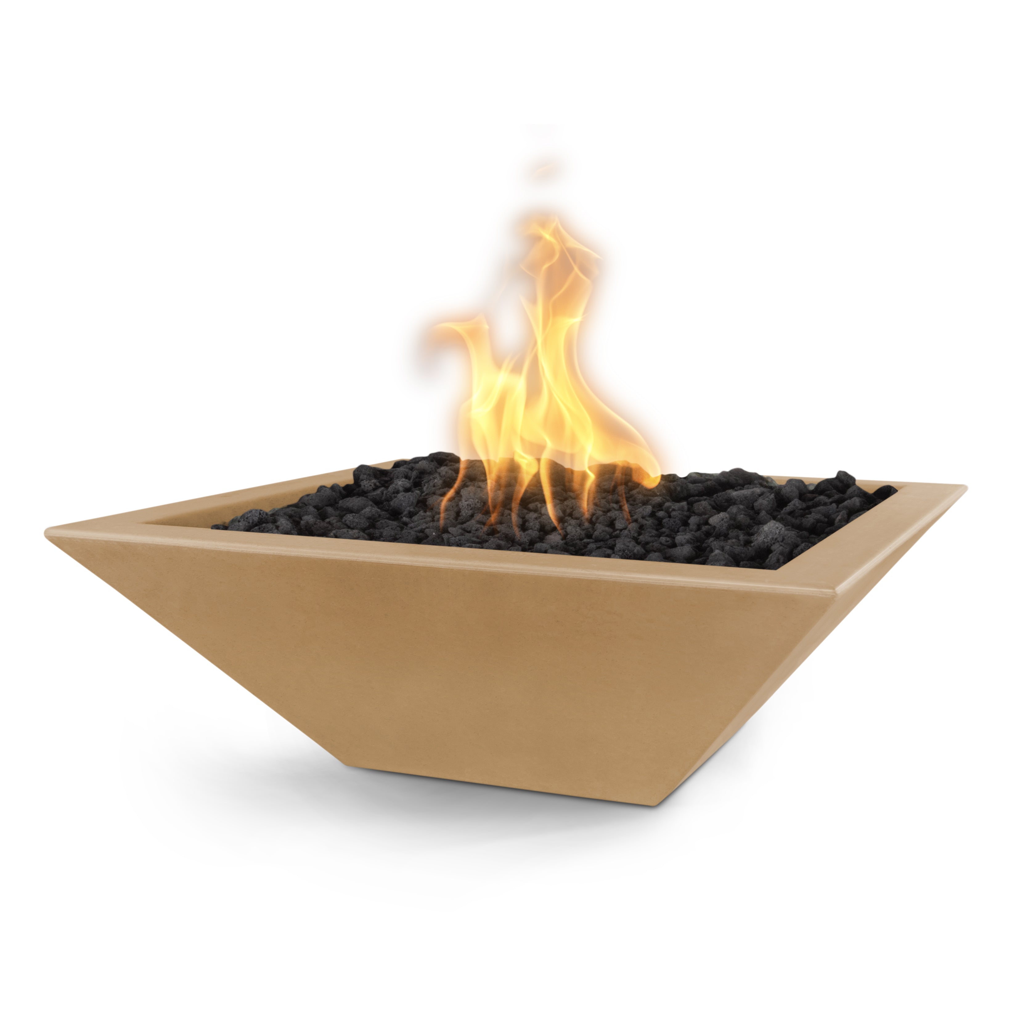 Square Maya Fire Bowl - GFRC Concrete
