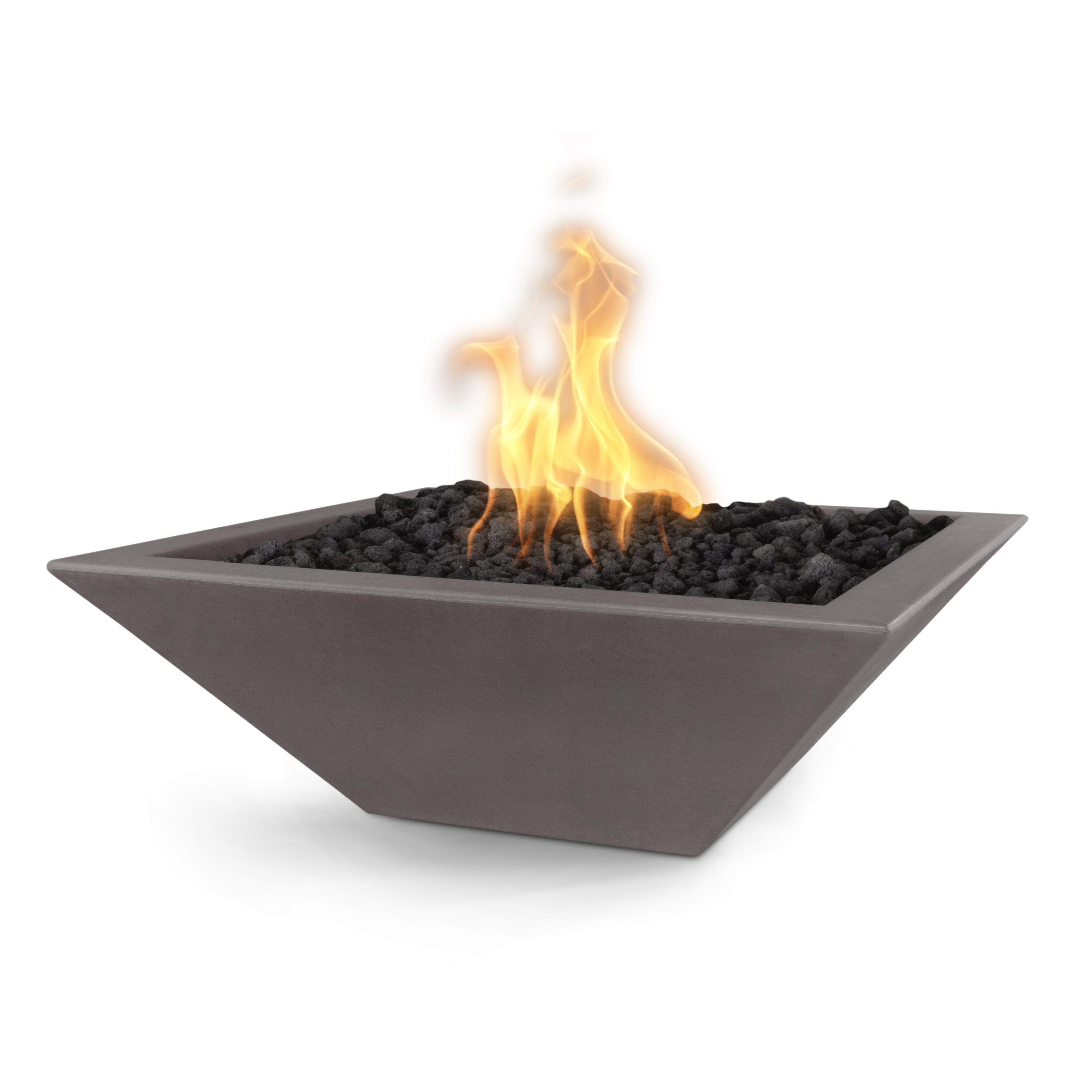 Square Maya Fire Bowl - GFRC Concrete