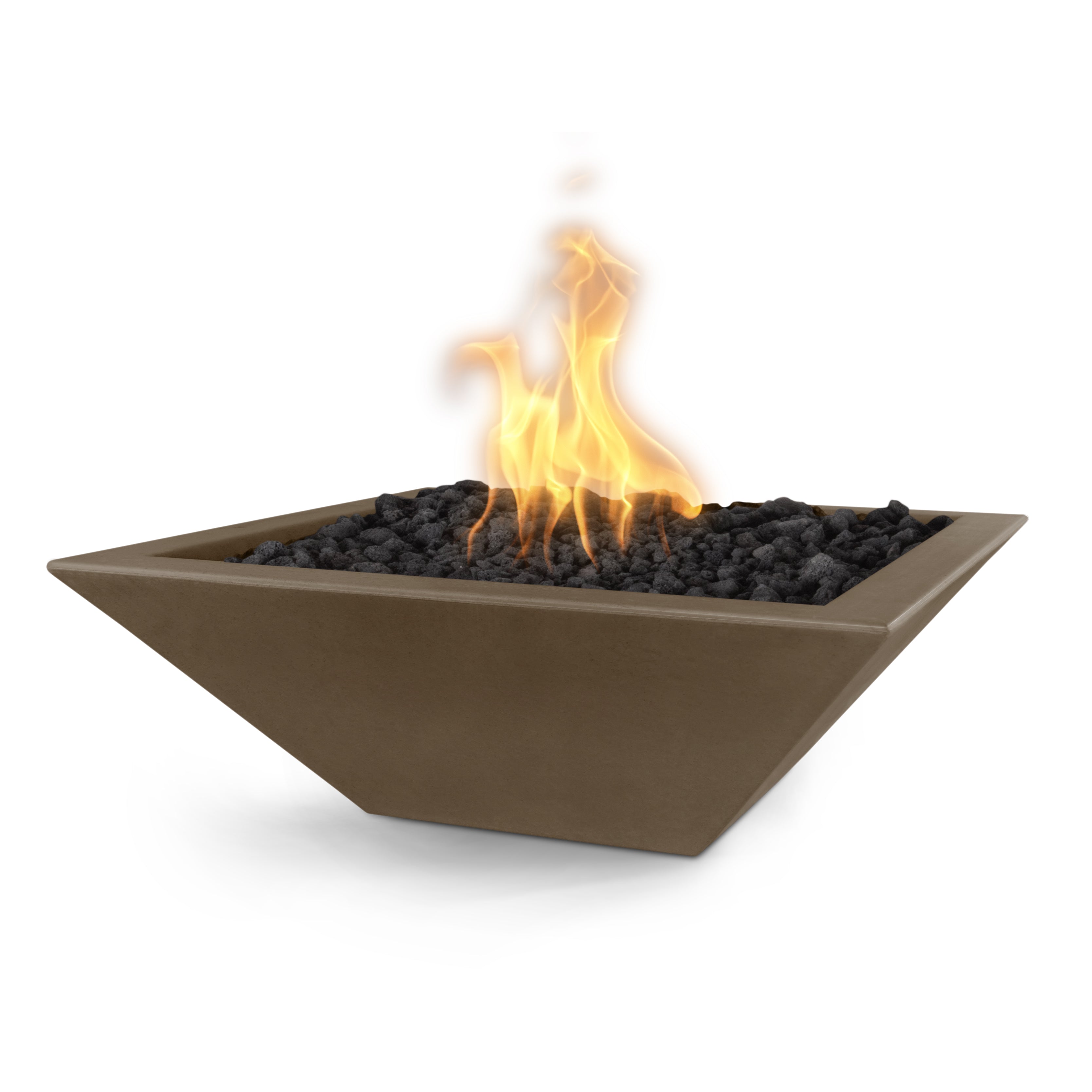 Square Maya Fire Bowl - GFRC Concrete
