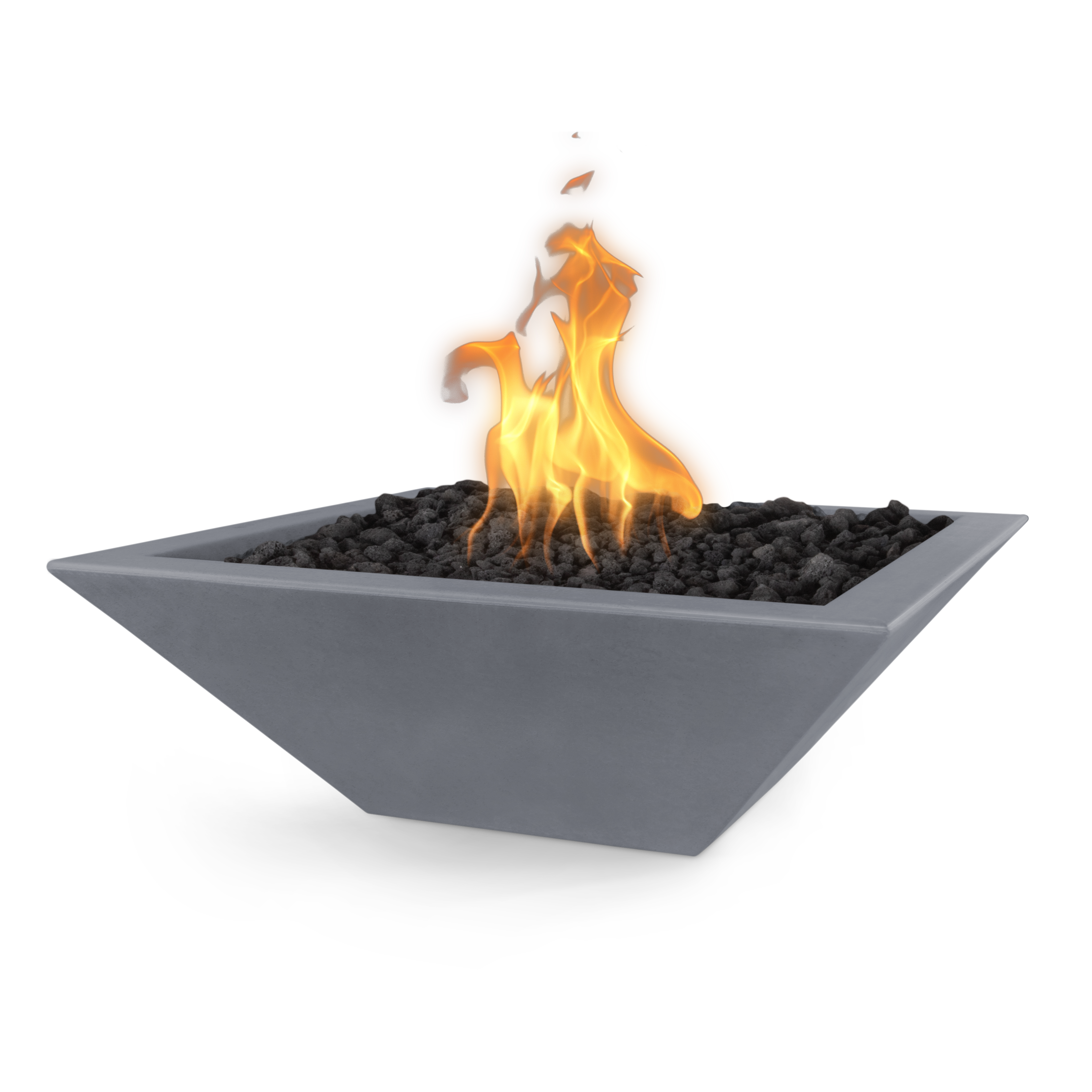 Square Maya Fire Bowl - GFRC Concrete