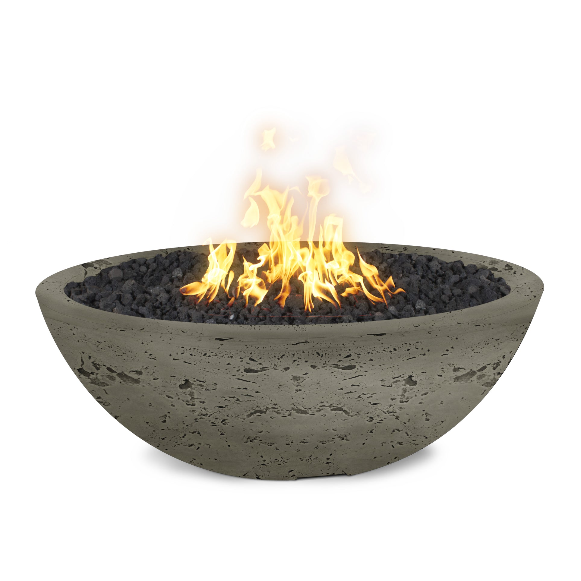 Round Sedona GFRC Concrete Fire Pit – Narrow Ledge