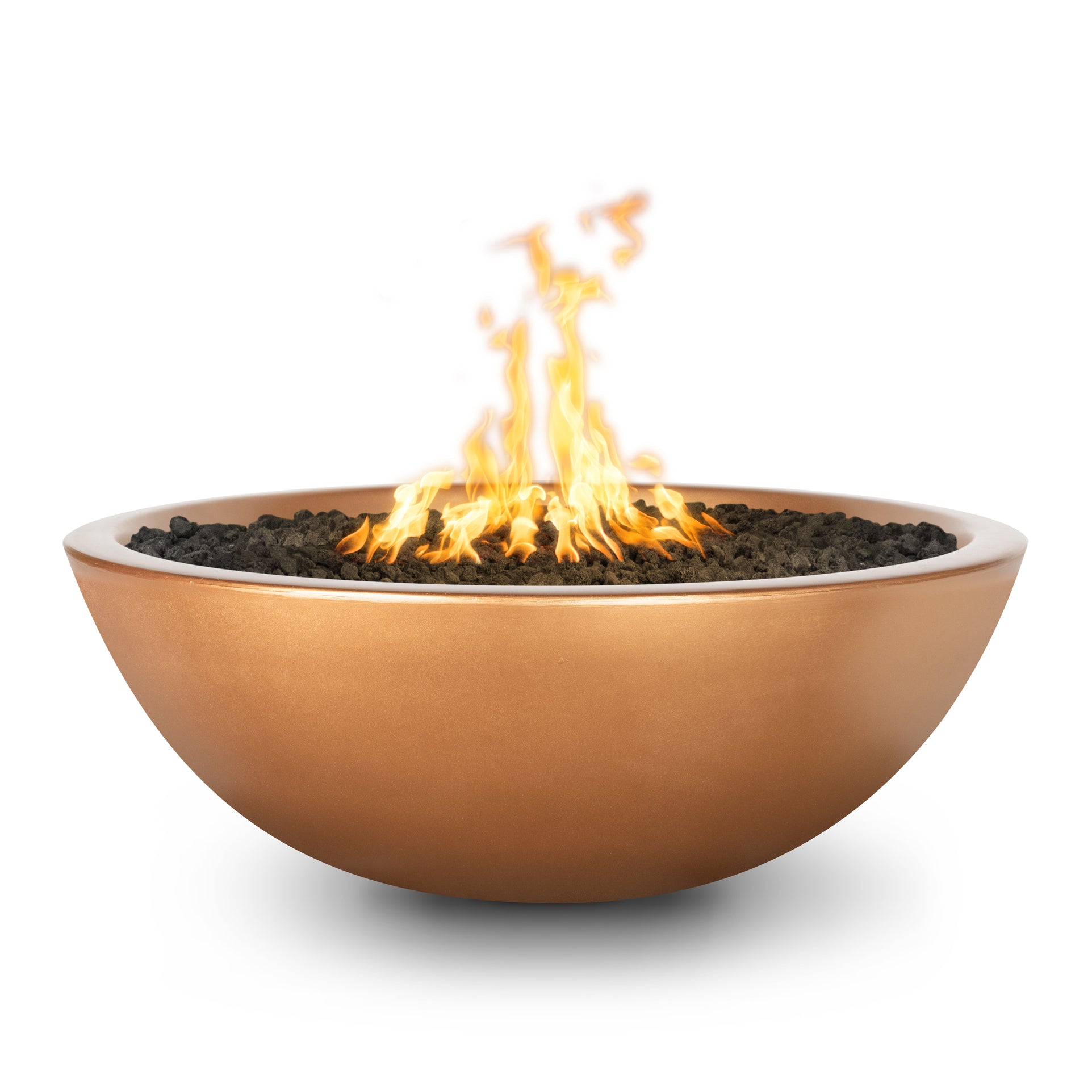 Round Sedona GFRC Concrete Fire Pit – Narrow Ledge