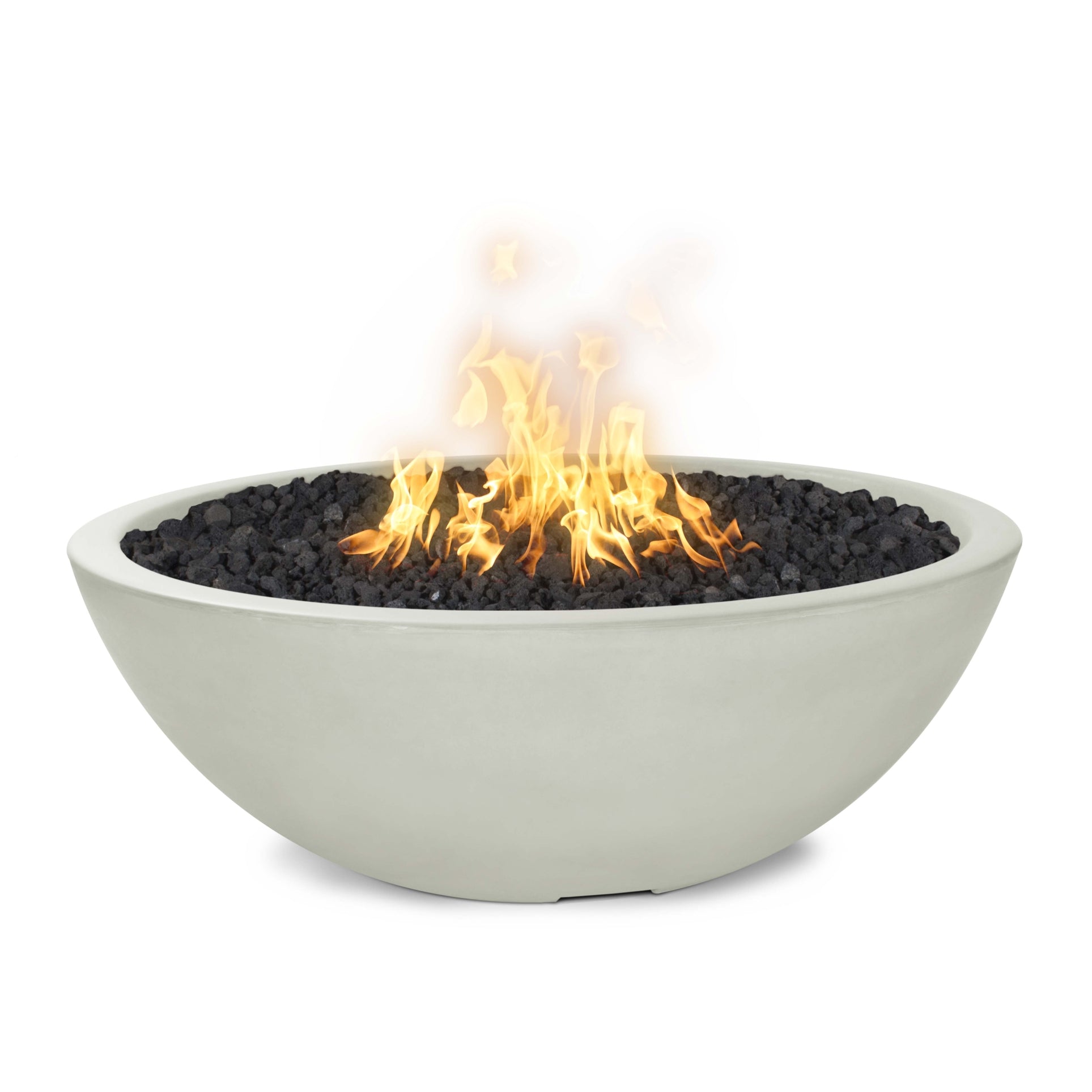 Round Sedona GFRC Concrete Fire Pit – Narrow Ledge