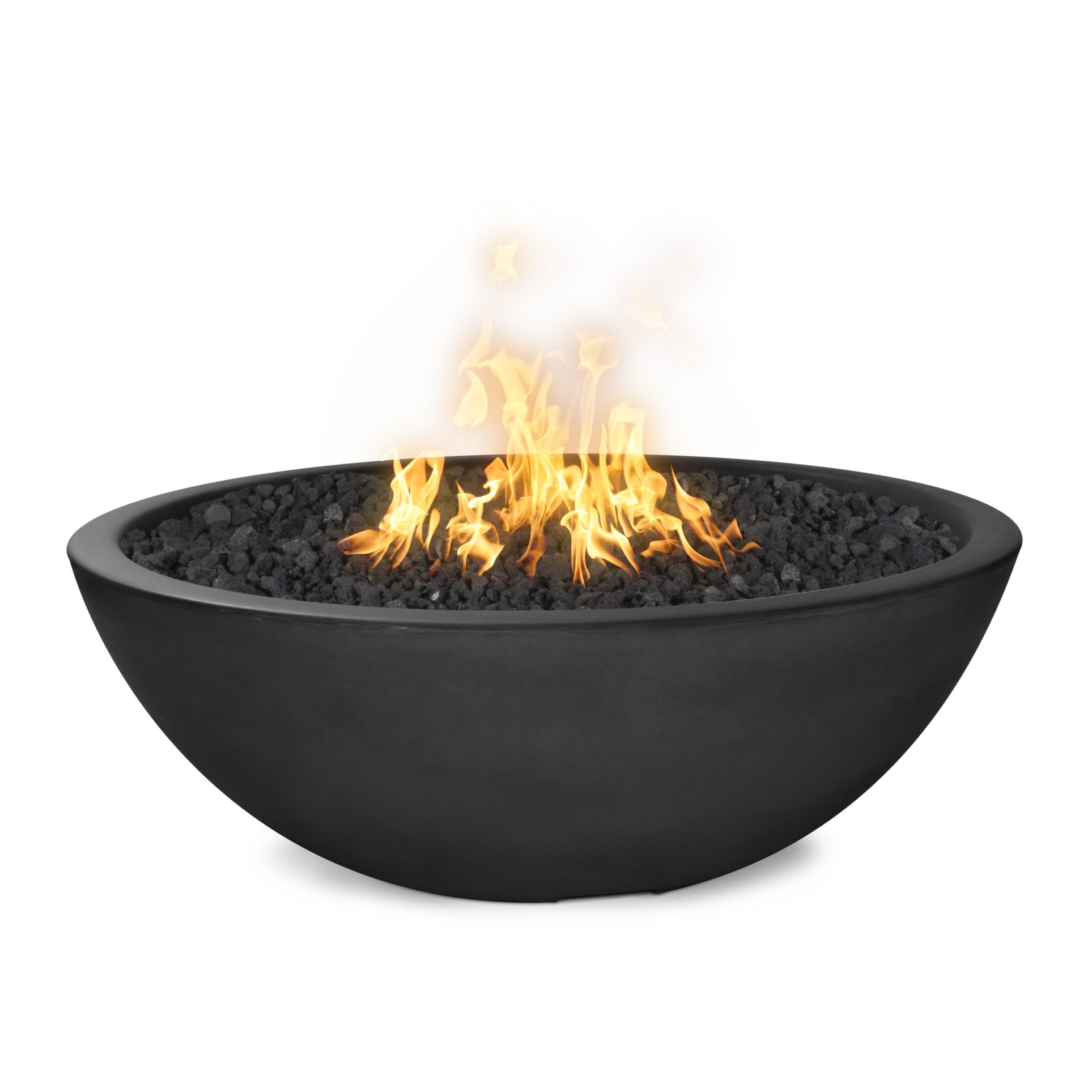 Round Sedona GFRC Concrete Fire Pit – Narrow Ledge