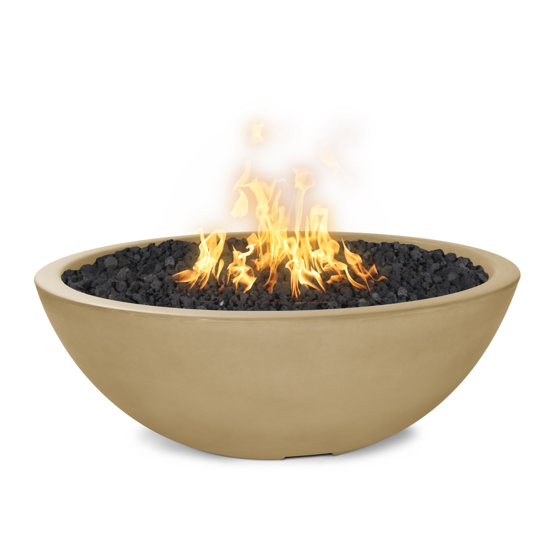 Round Sedona GFRC Concrete Fire Pit – Narrow Ledge