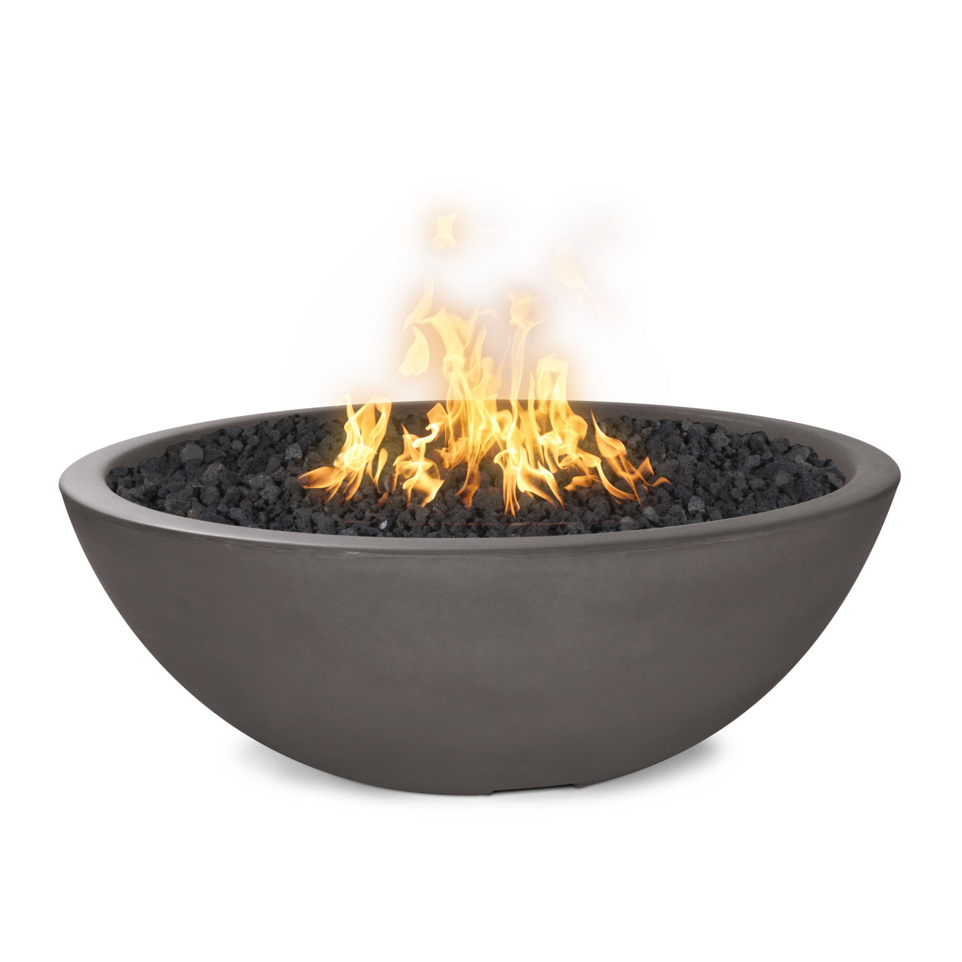 Round Sedona GFRC Concrete Fire Pit – Narrow Ledge
