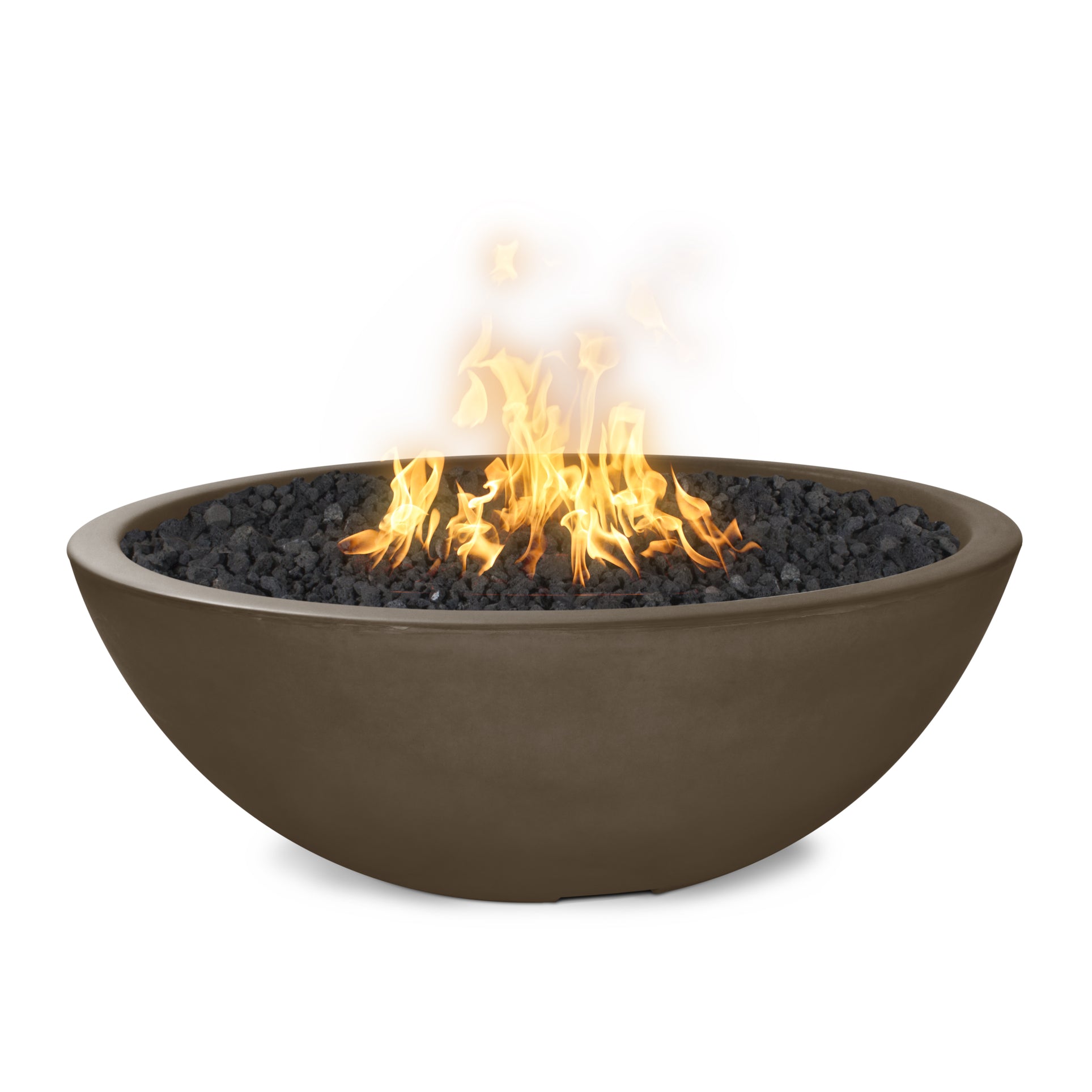 Round Sedona GFRC Concrete Fire Pit – Narrow Ledge