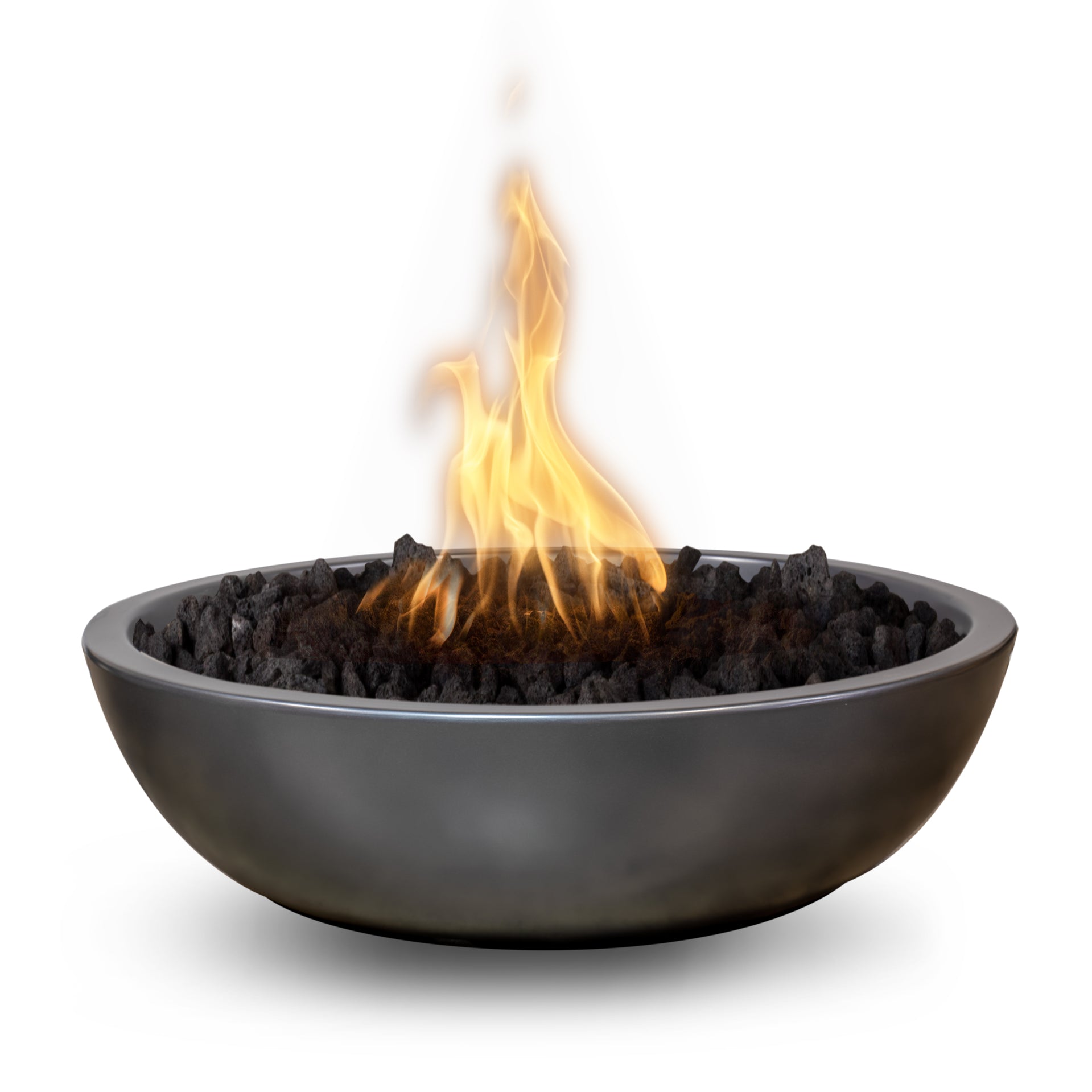 Round Sedona GFRC Concrete Fire Pit – Narrow Ledge