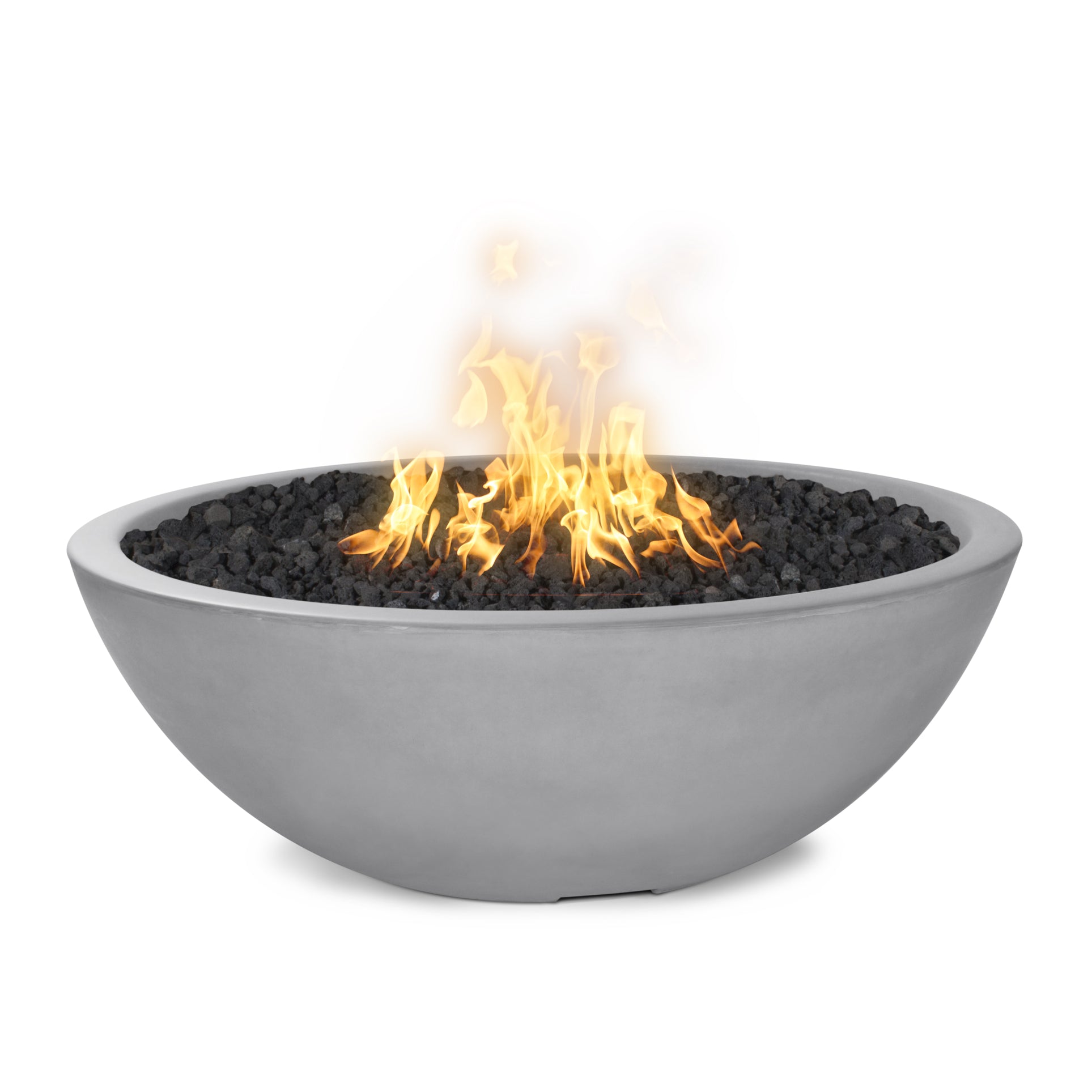 Round Sedona GFRC Concrete Fire Pit – Narrow Ledge
