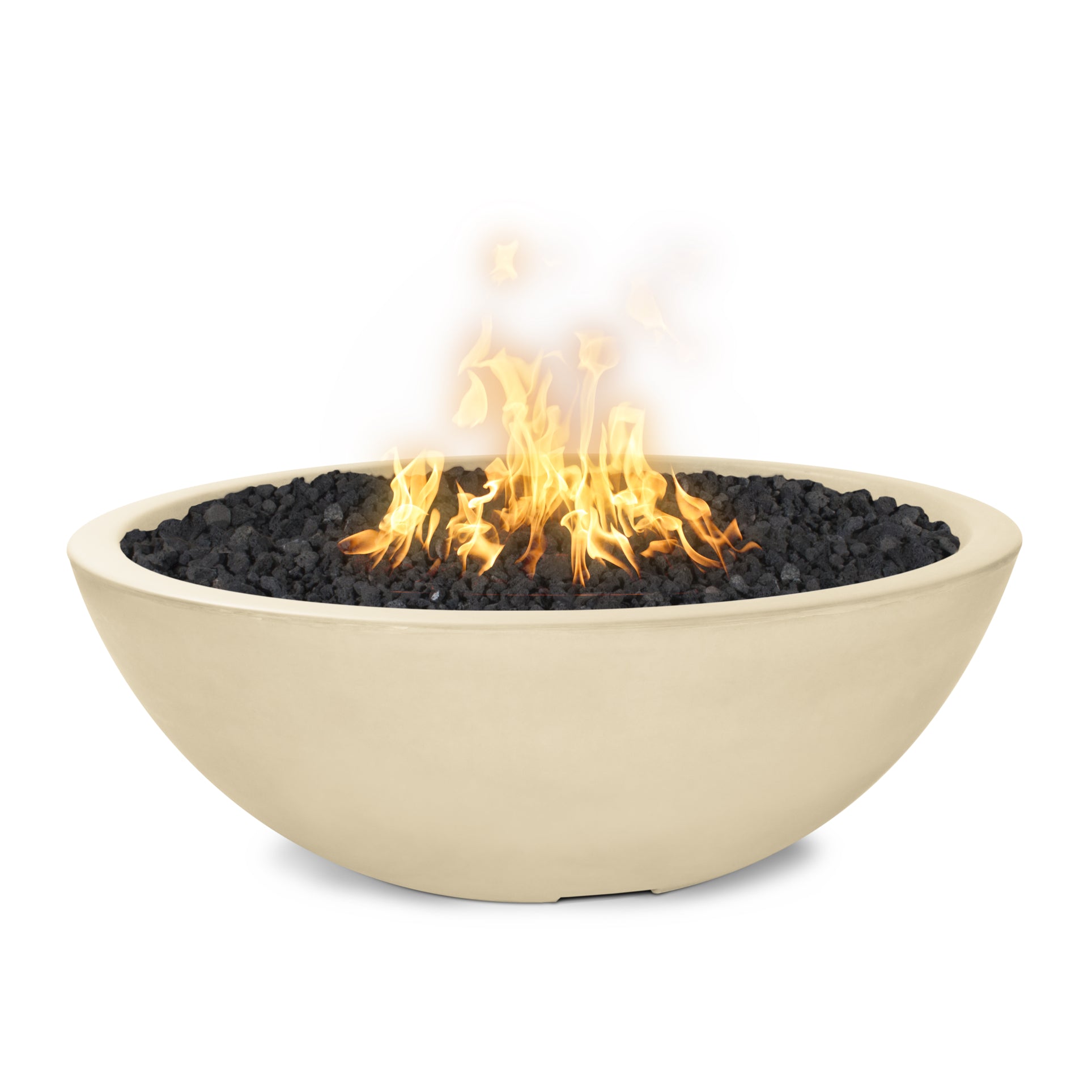 Round Sedona GFRC Concrete Fire Pit – Narrow Ledge