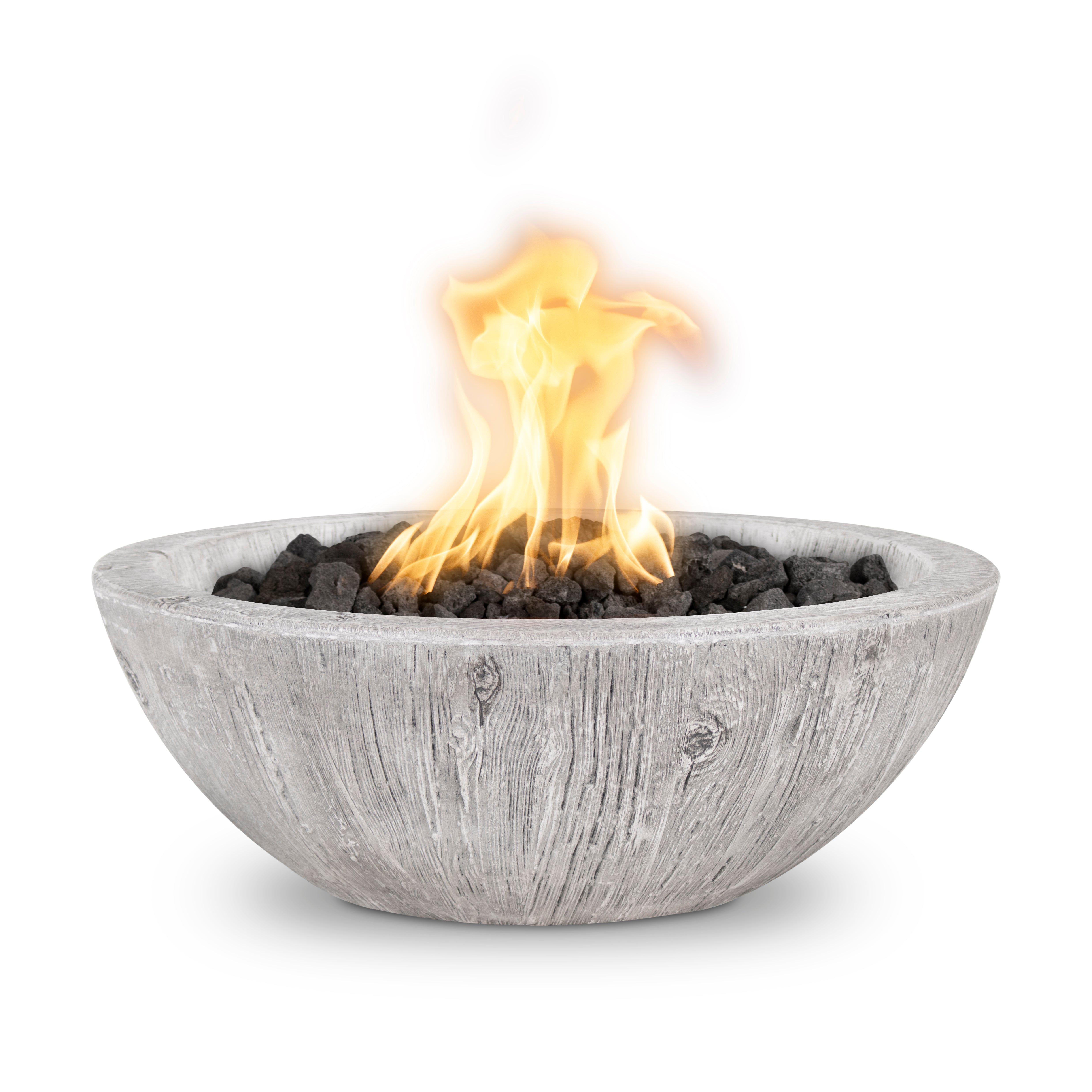 The Outdoor Plus Sedona Fire Bowl - Wood Grain GFRC Concrete