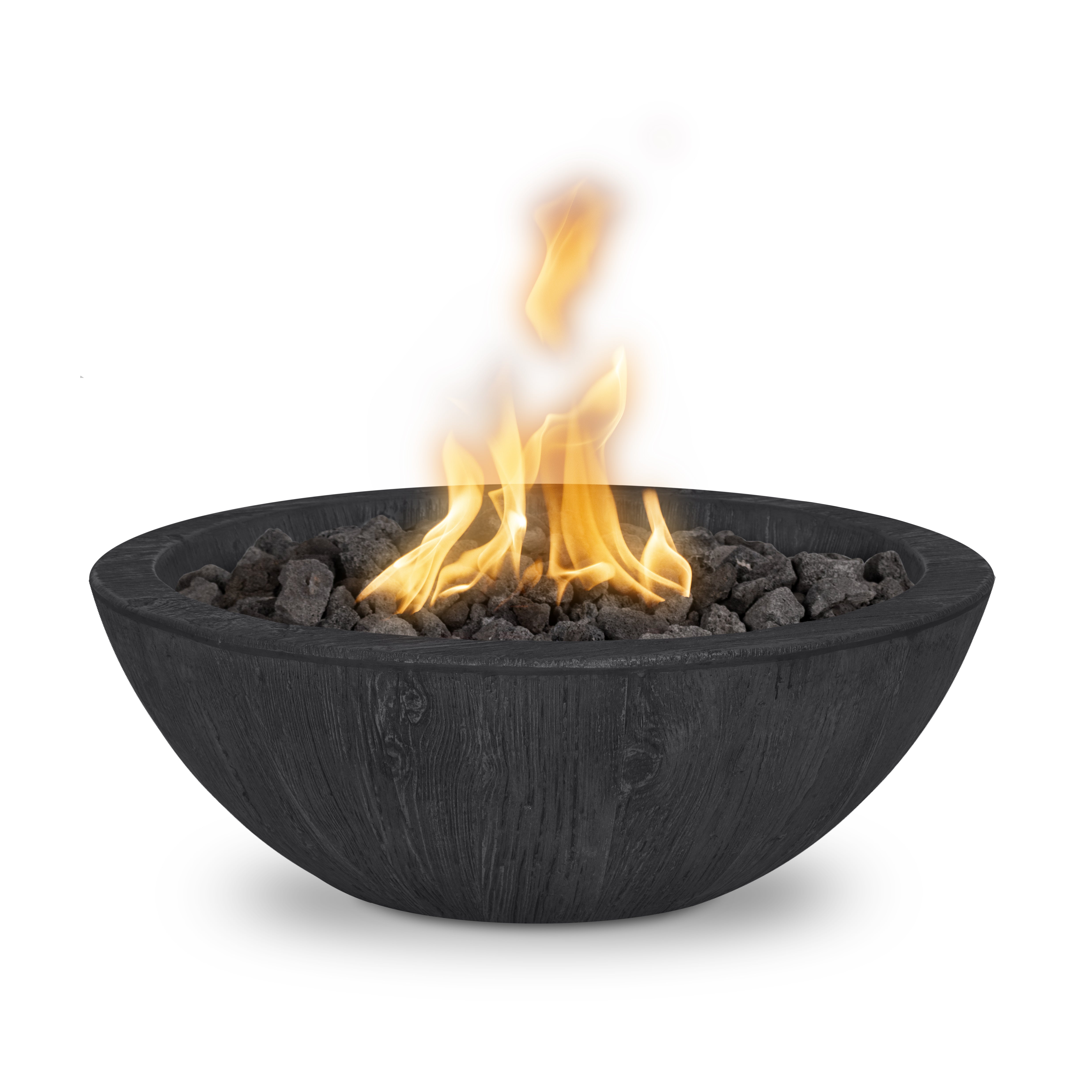 The Outdoor Plus Sedona Fire Bowl - Wood Grain GFRC Concrete