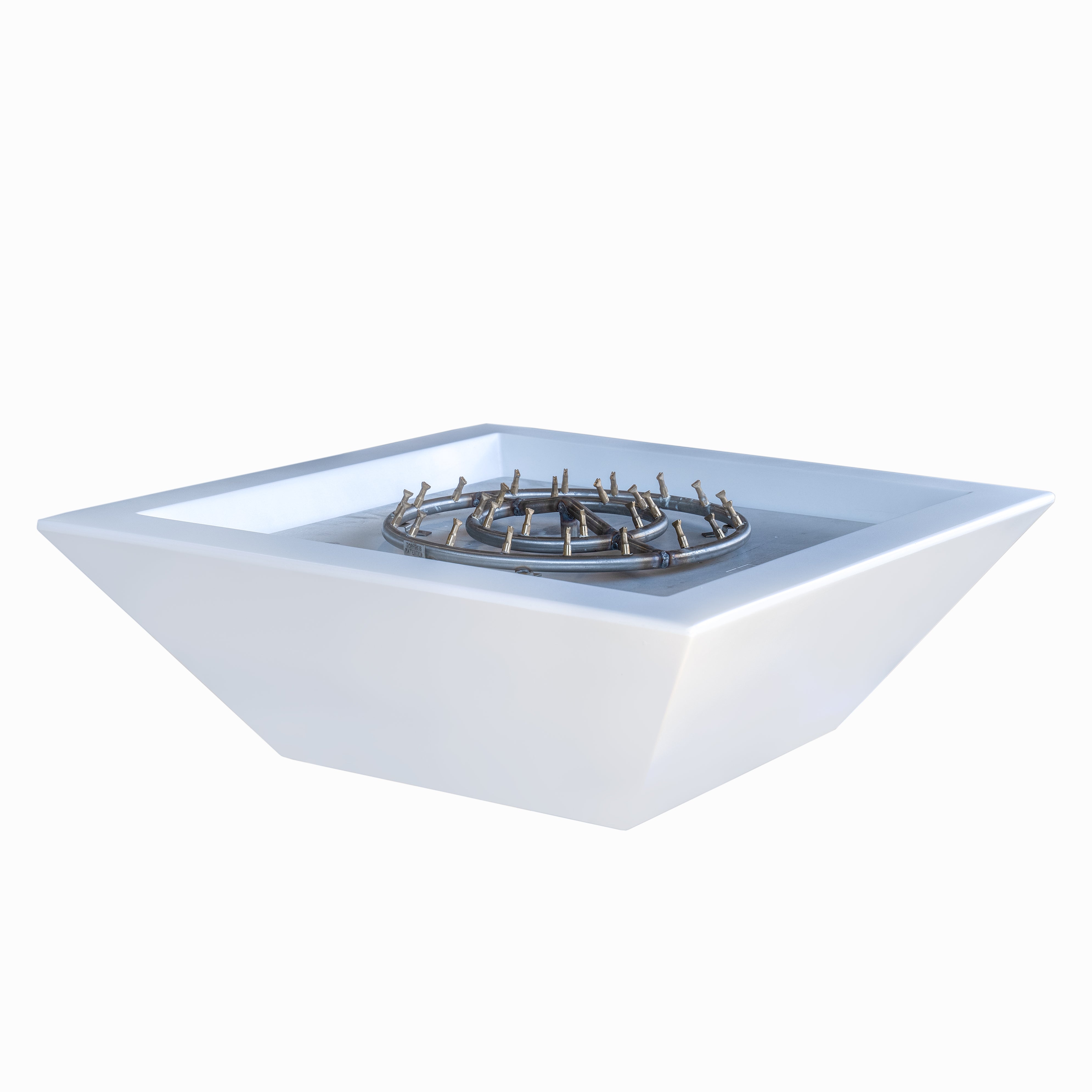 Square Maya Fire Bowl - GFRC Concrete