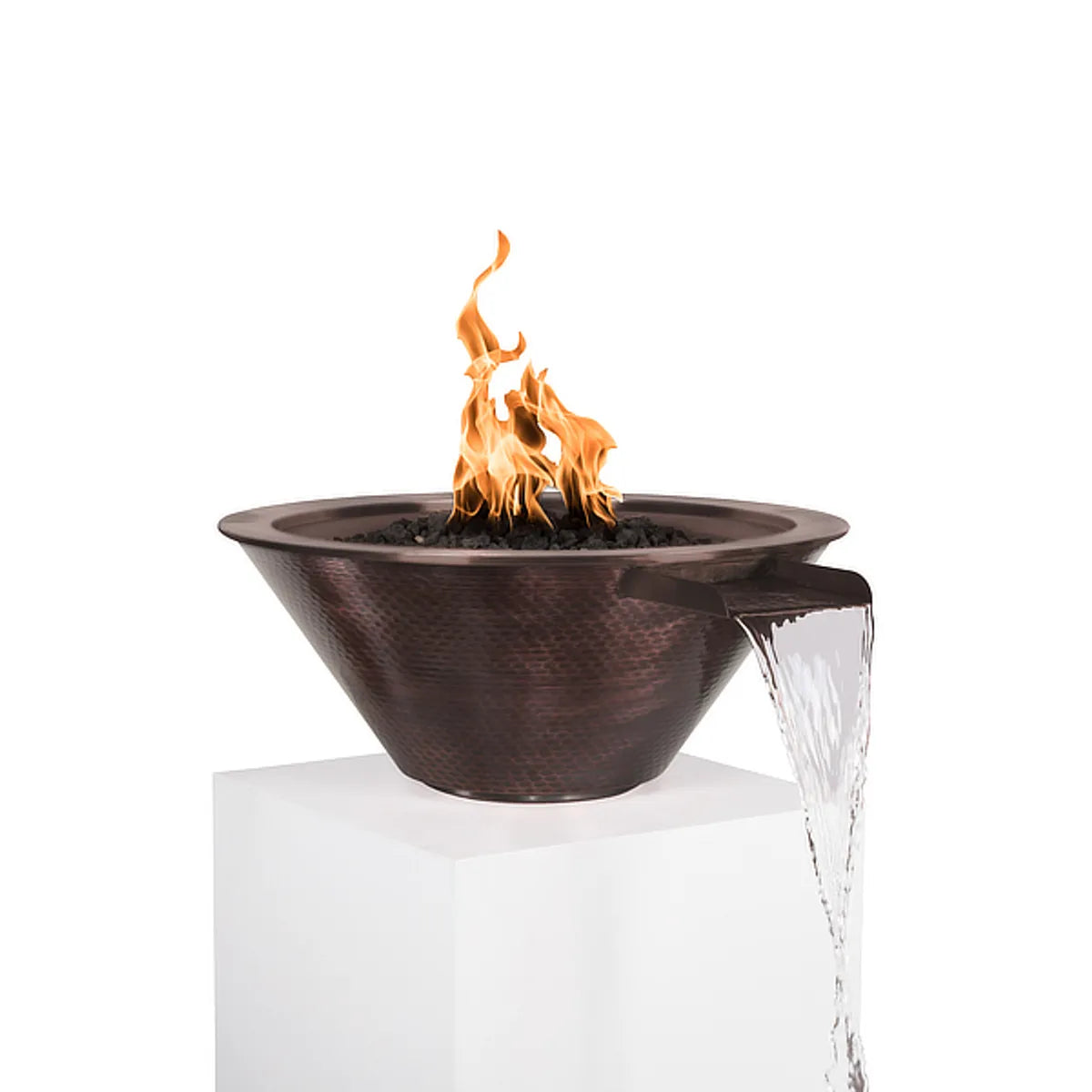 The Outdoor Plus Cazo Hammered Copper Fire & Water Bowl