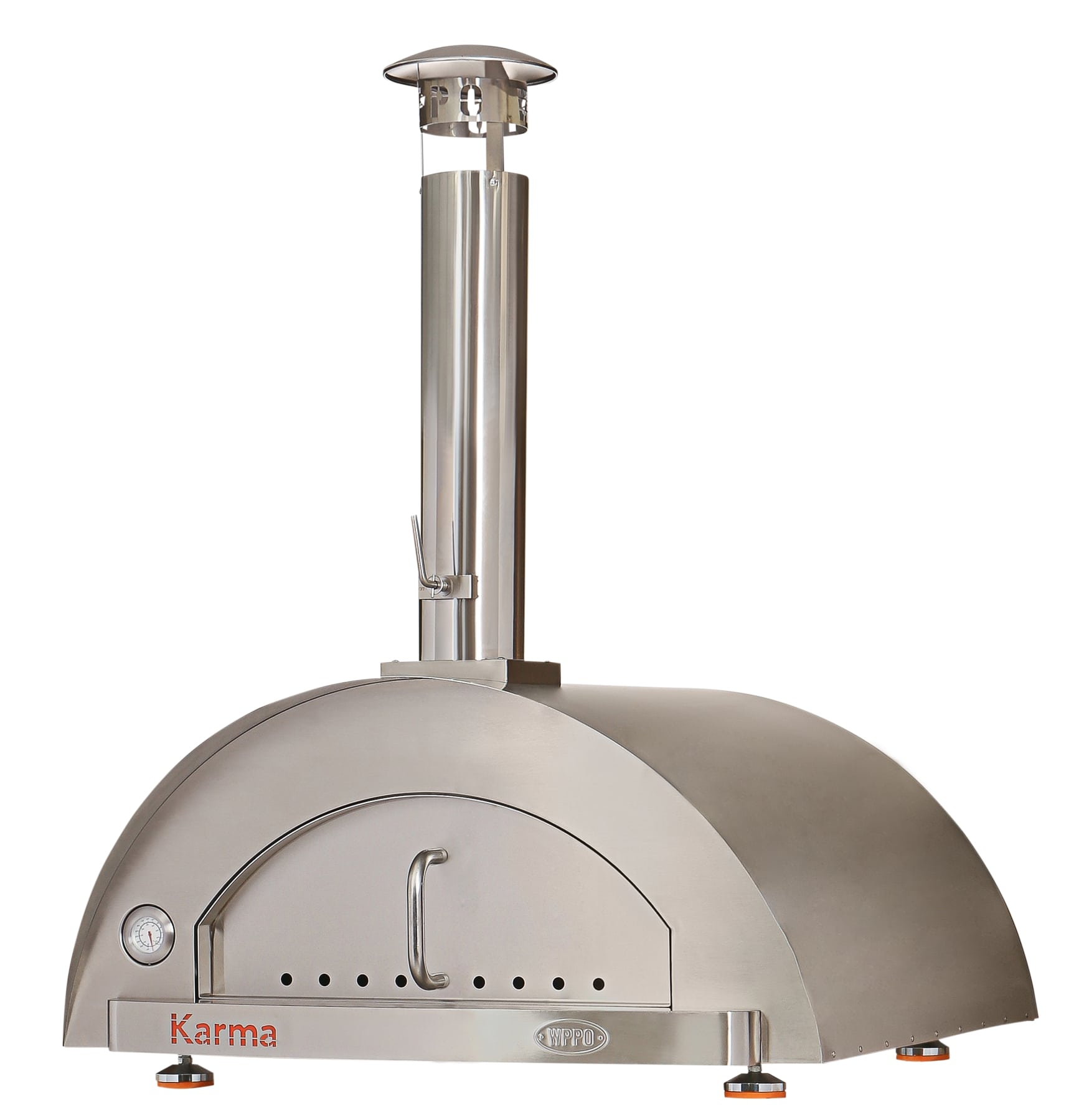 WPPO Karma 25-Inch Stainless Steel Wood Fired Pizza Oven with Countertop Stand