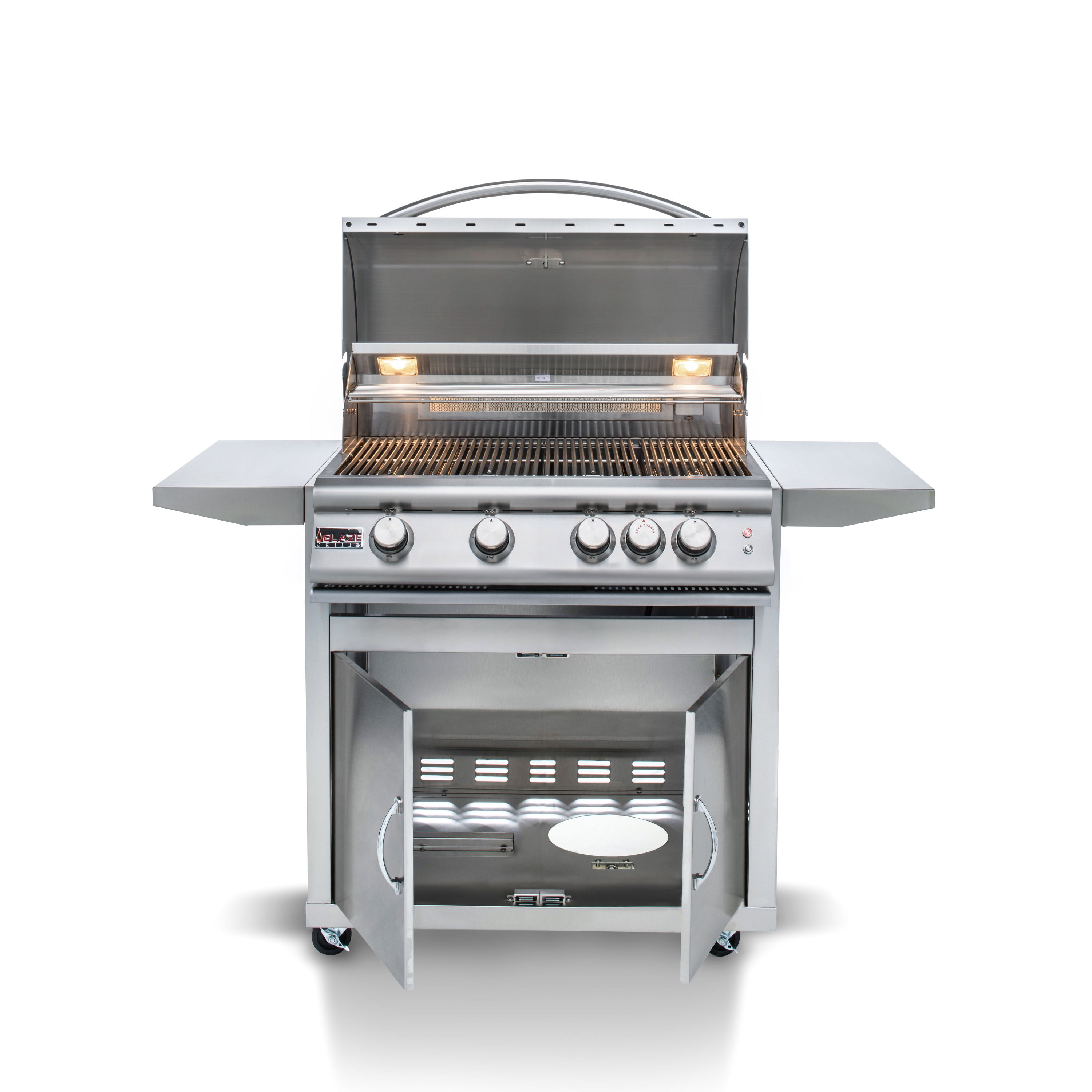 Blaze Premium LTE 32-Inch 4-Burner Built-In Gas Grill w/ Rear Infrared Burner & Grill Lights - BLZ-4LTE2-NG/LP