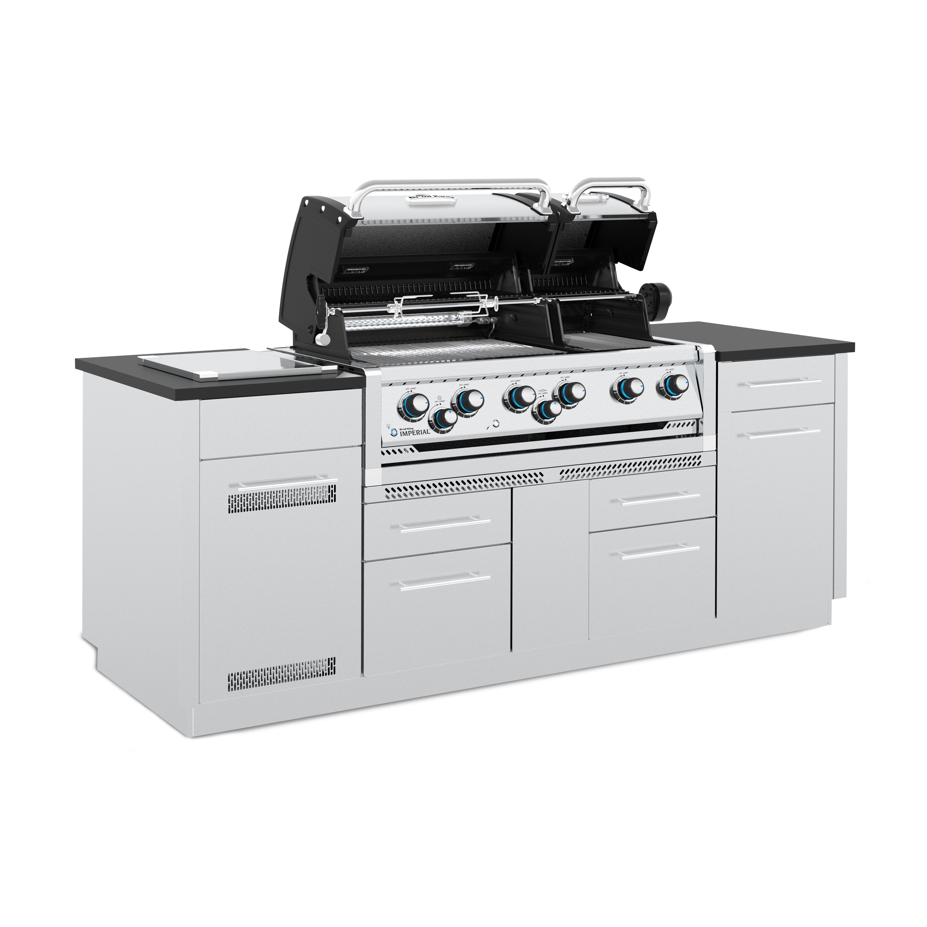 Broil King® Imperial™ QS 690i 86.5" Stainless Steel Built-In Gas Grill – Unmatched Performance and Versatility