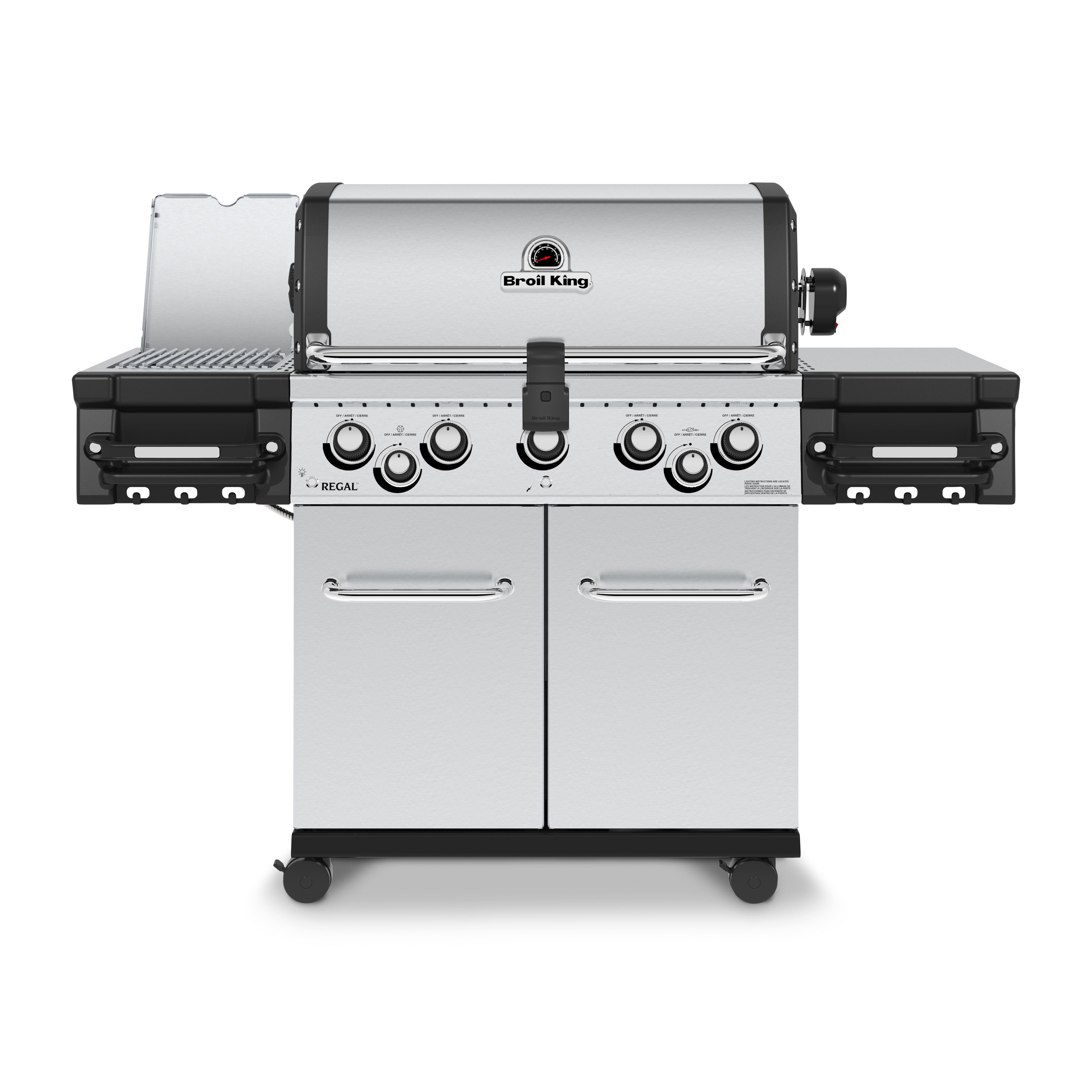 Broil King Regal S 590 PRO IR 5-Burner Propane Gas Grill With Rotisserie & Infrared Side Burner - Stainless Steel