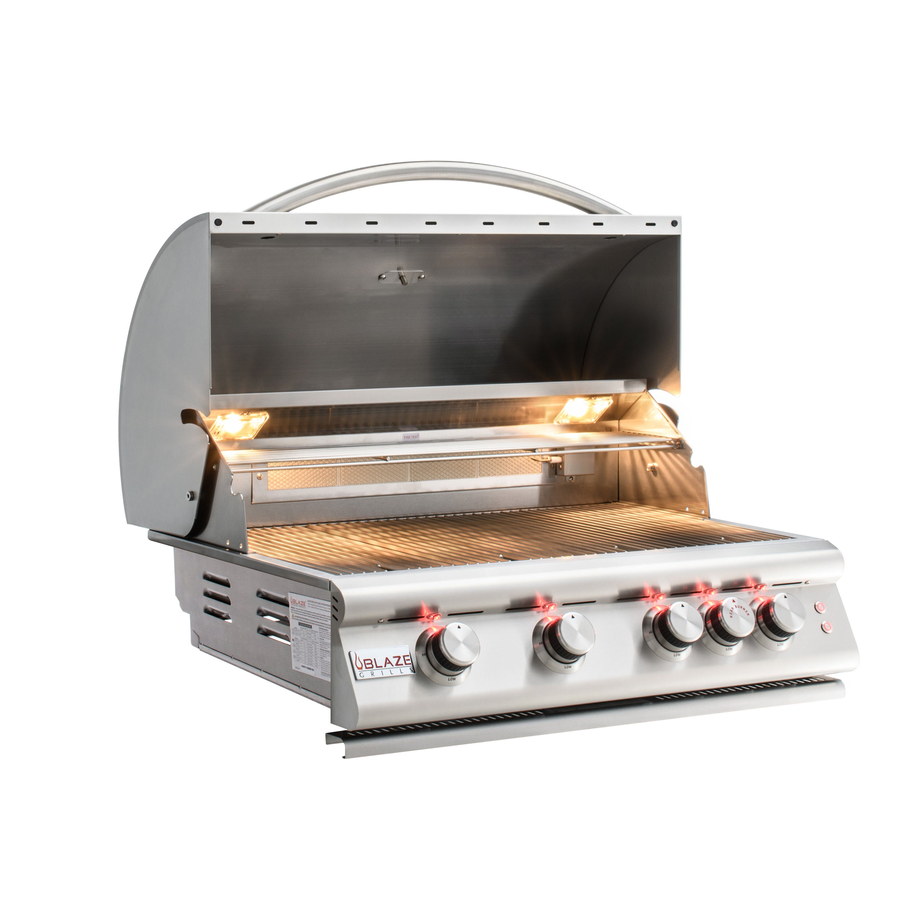 Blaze Premium LTE 32-Inch 4-Burner Built-In Gas Grill w/ Rear Infrared Burner & Grill Lights - BLZ-4LTE2-NG/LP