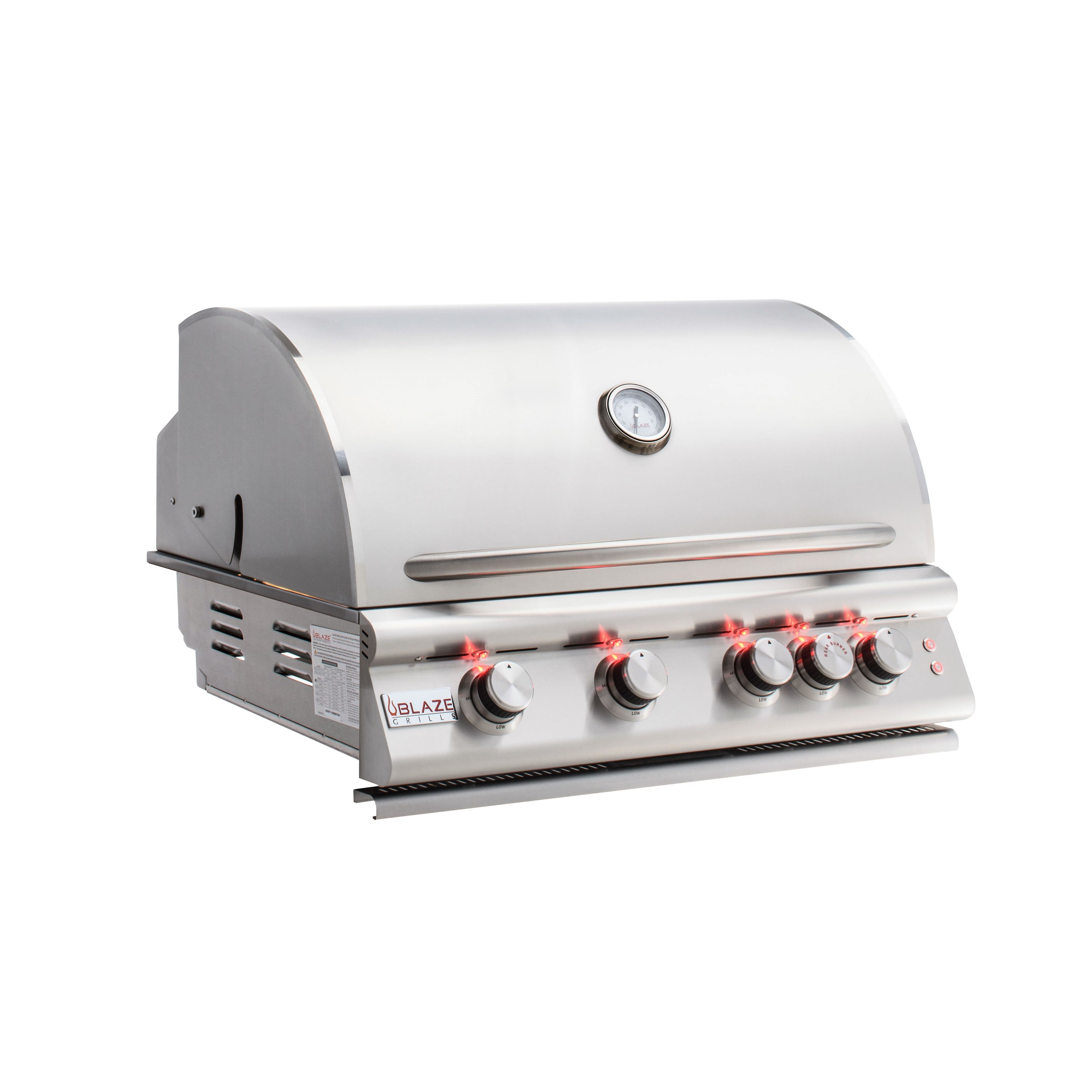 Blaze Premium LTE+ 32-Inch 4-Burner Built-In Gas Grill w/ Ceramic Flame Tamers – Enhanced Grilling Performance