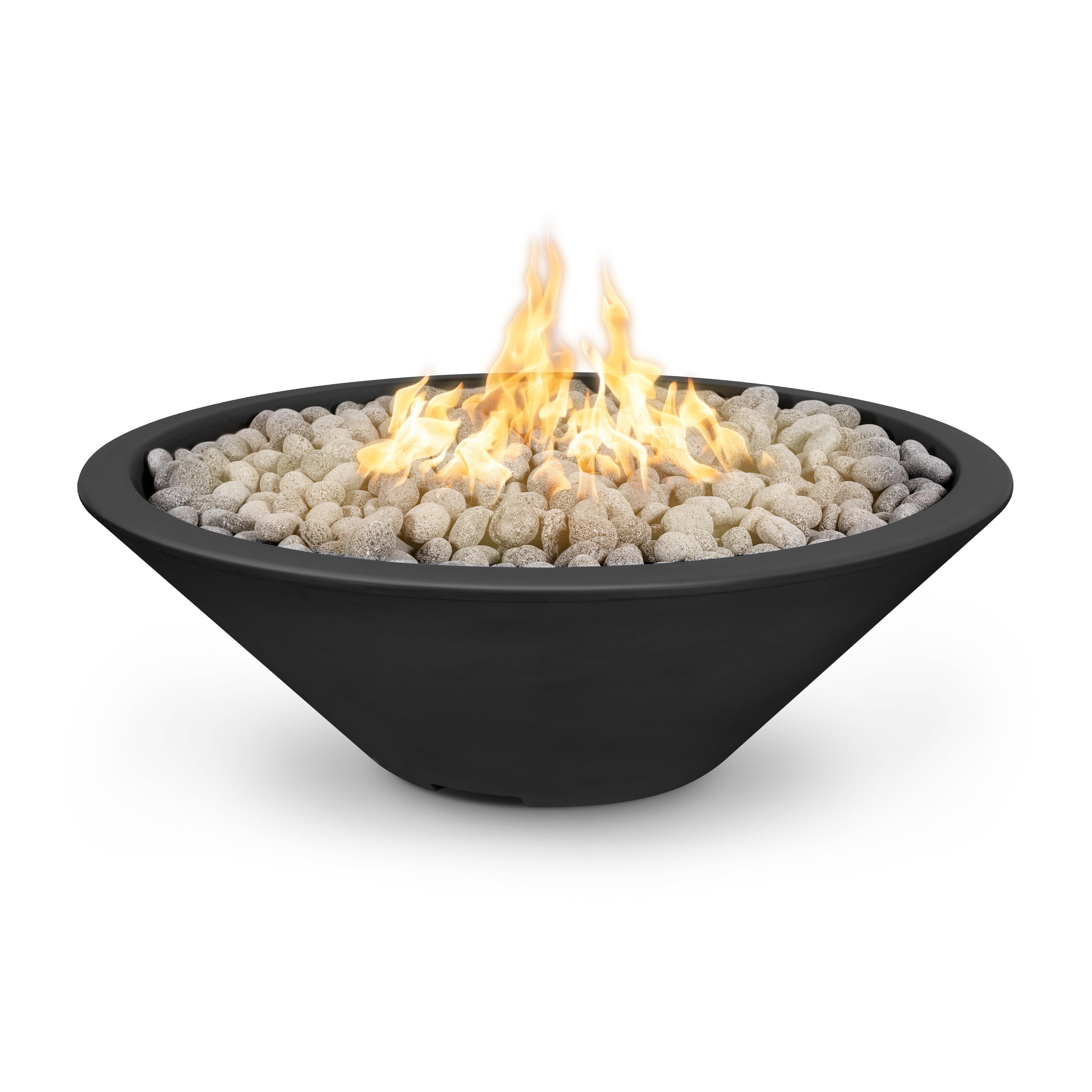 The Outdoor Plus Round Cazo Fire Pit - GFRC Concrete Narrow Lip