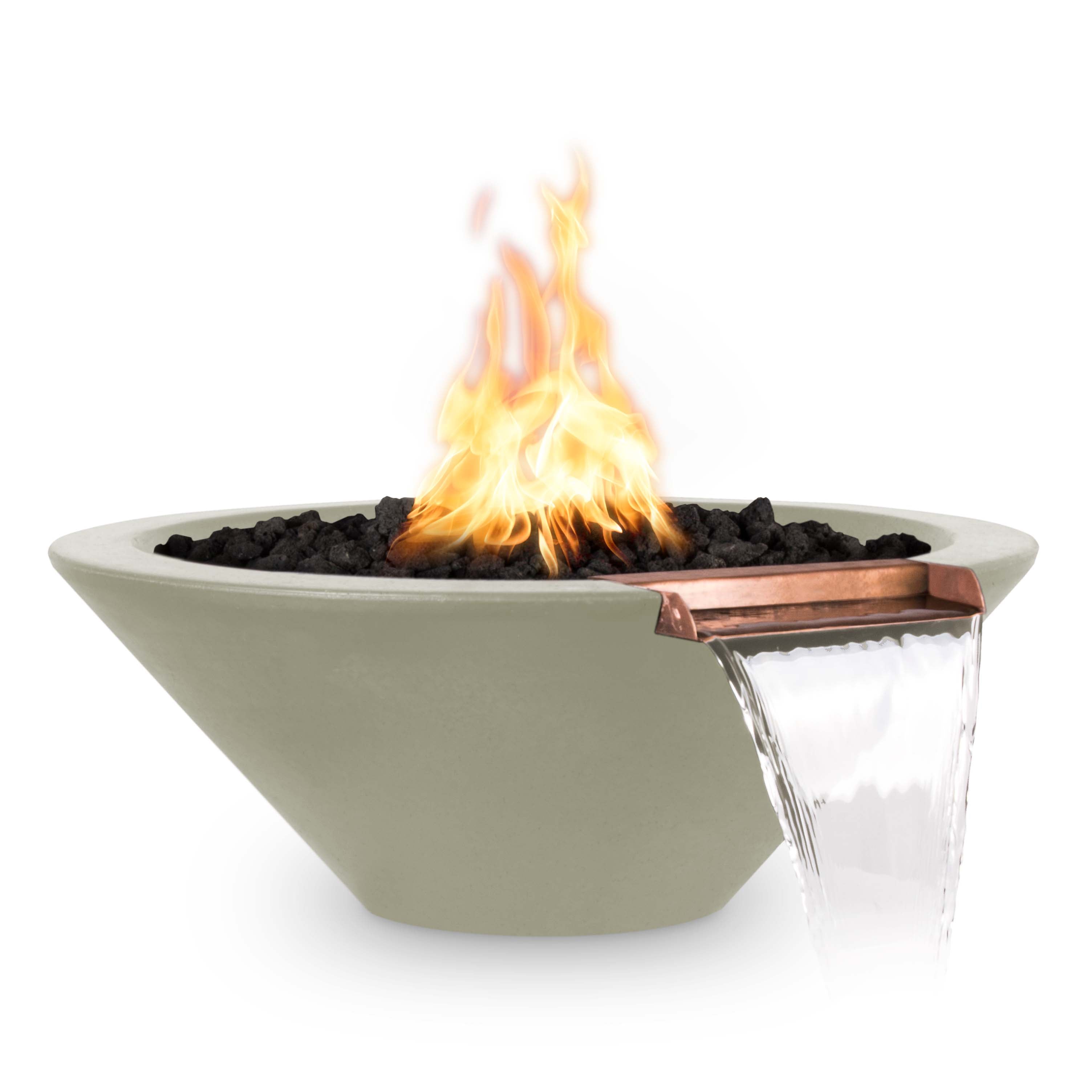 The Outdoor Plus Round Cazo Fire & Water Bowl - GFRC Concrete