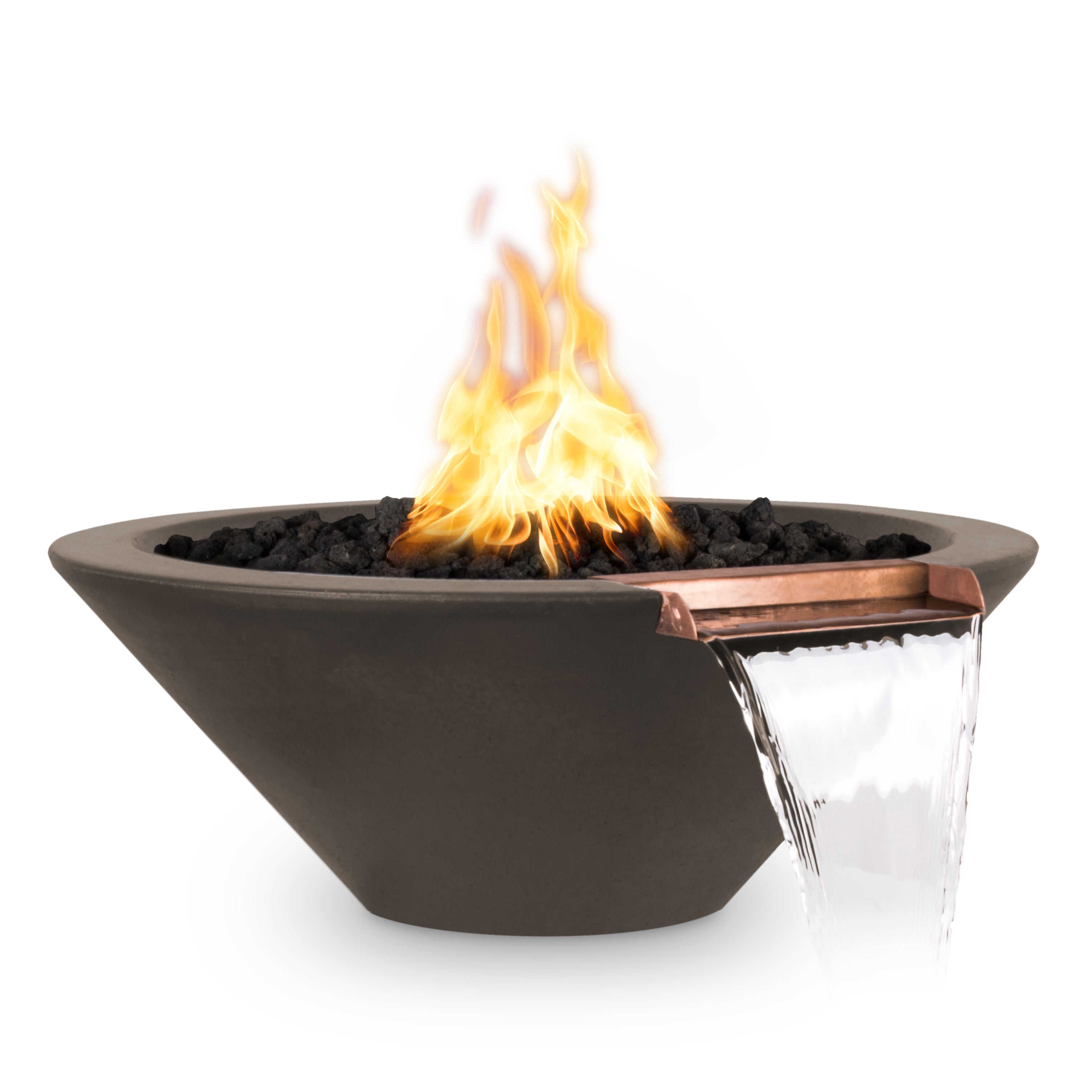 The Outdoor Plus Round Cazo Fire & Water Bowl - GFRC Concrete