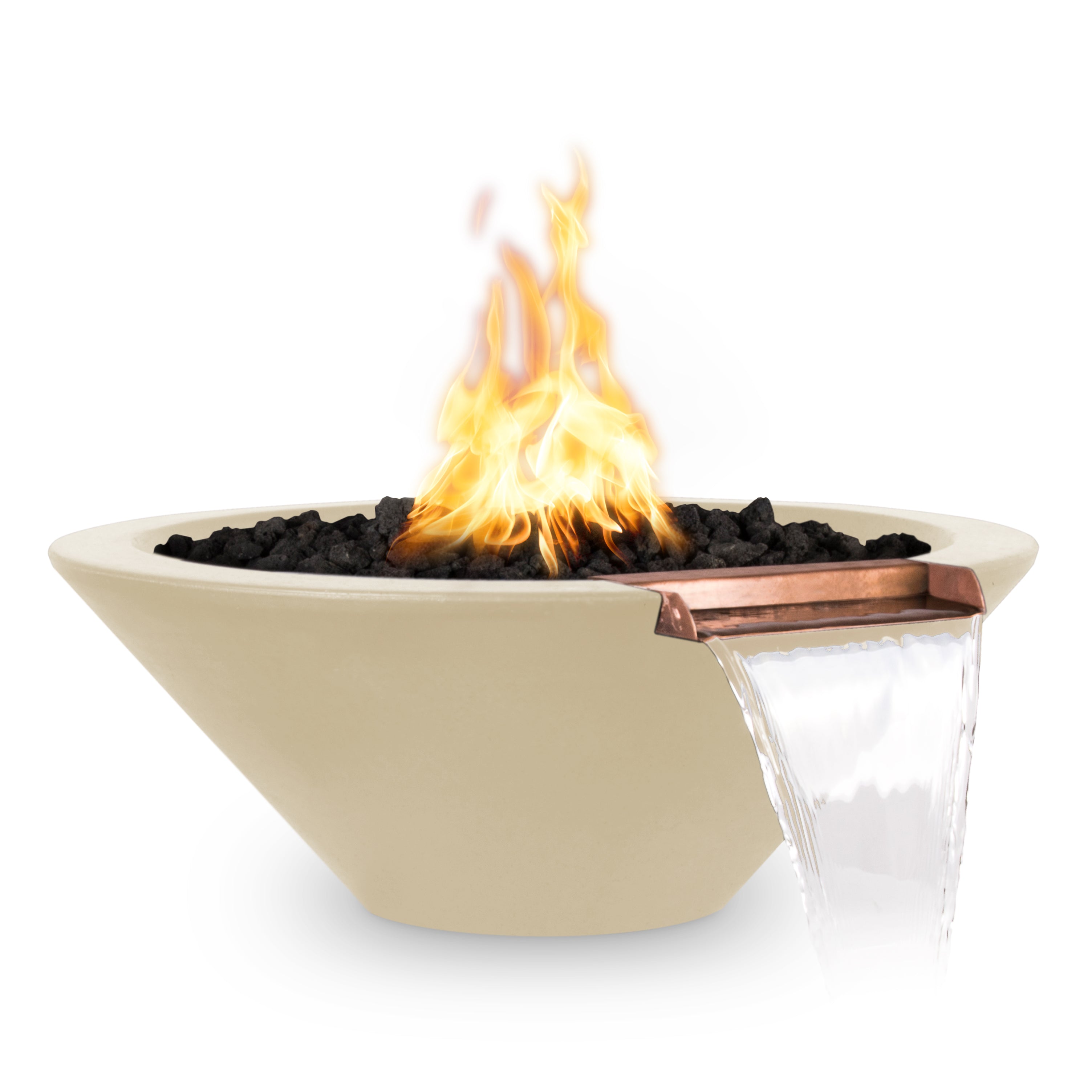 The Outdoor Plus Round Cazo Fire & Water Bowl - GFRC Concrete