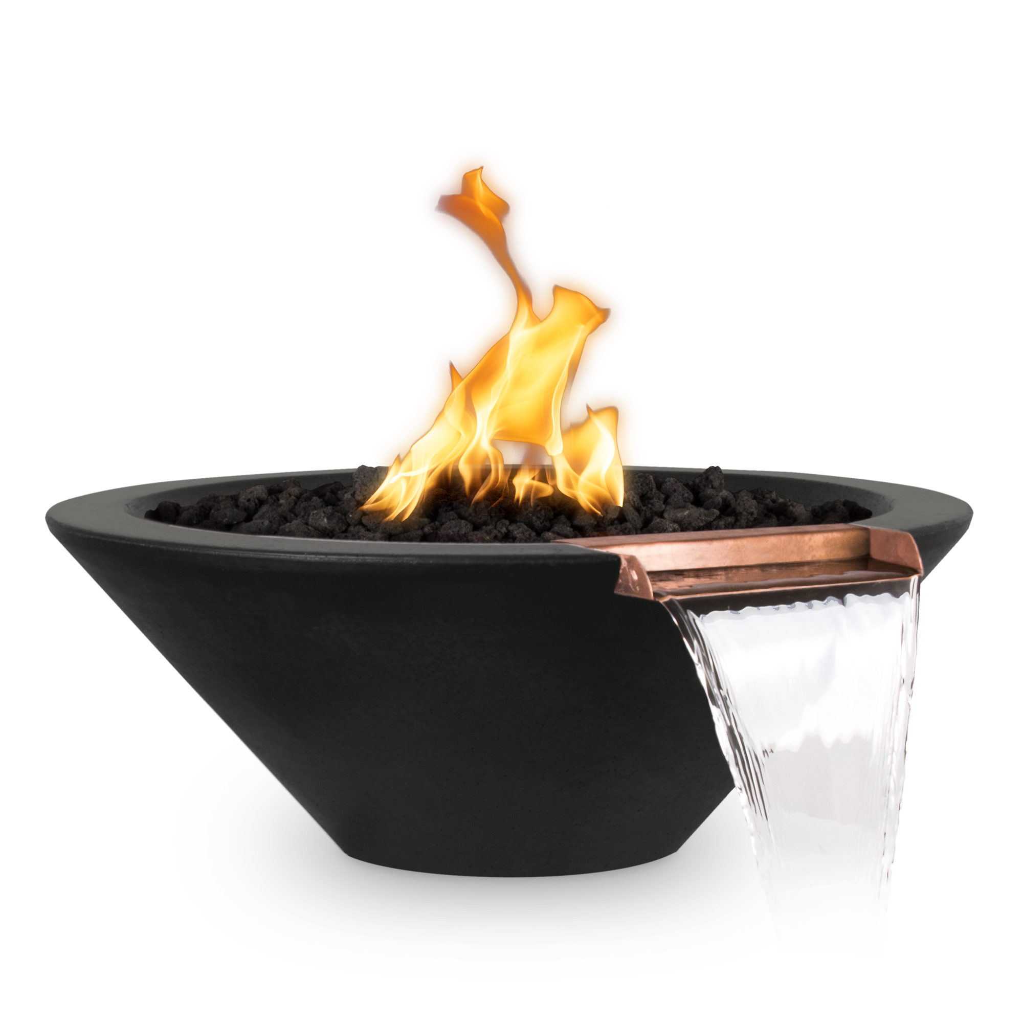 The Outdoor Plus Round Cazo Fire & Water Bowl - GFRC Concrete