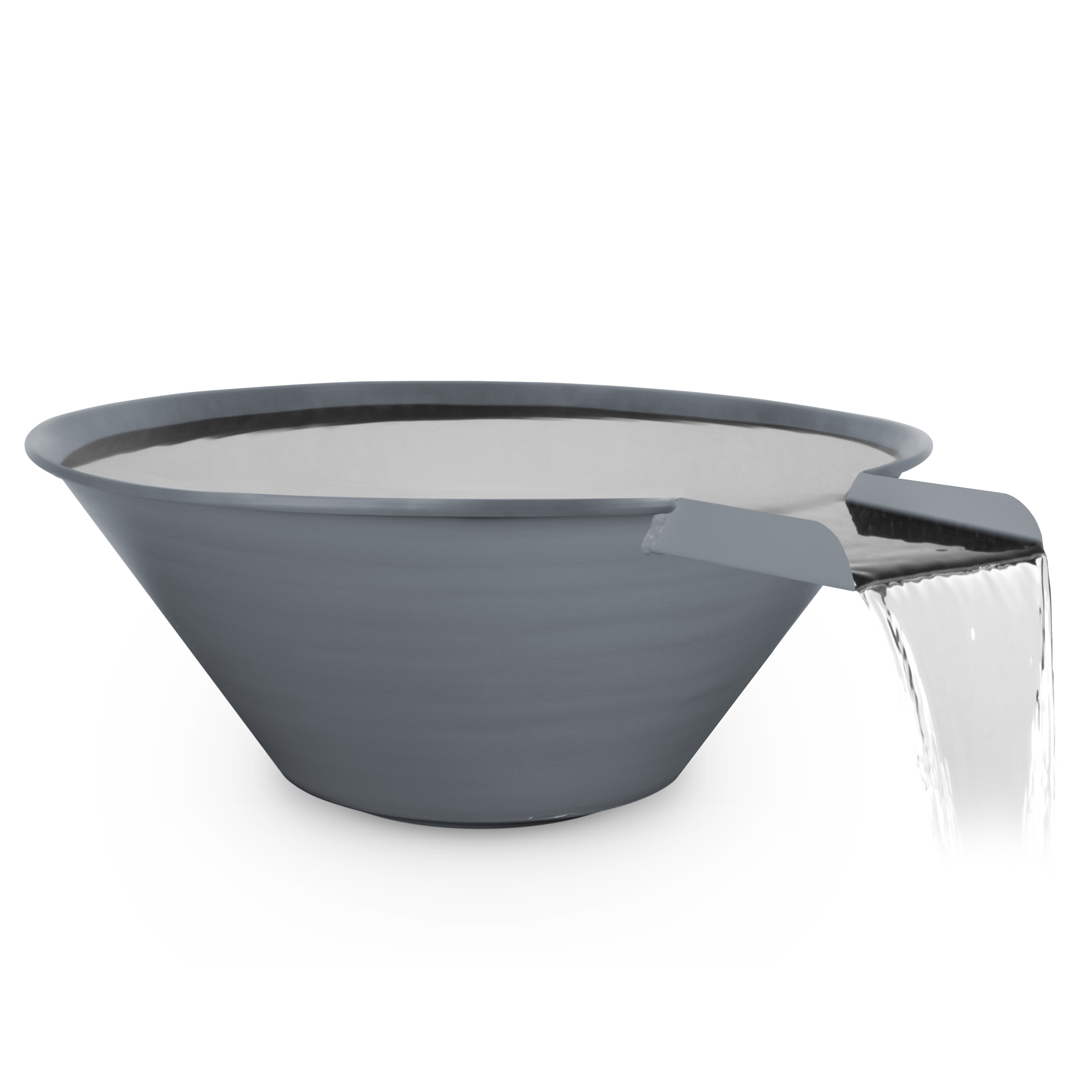 The Outdoor Plus Round Cazo Water Bowl - Powder Coated Metal