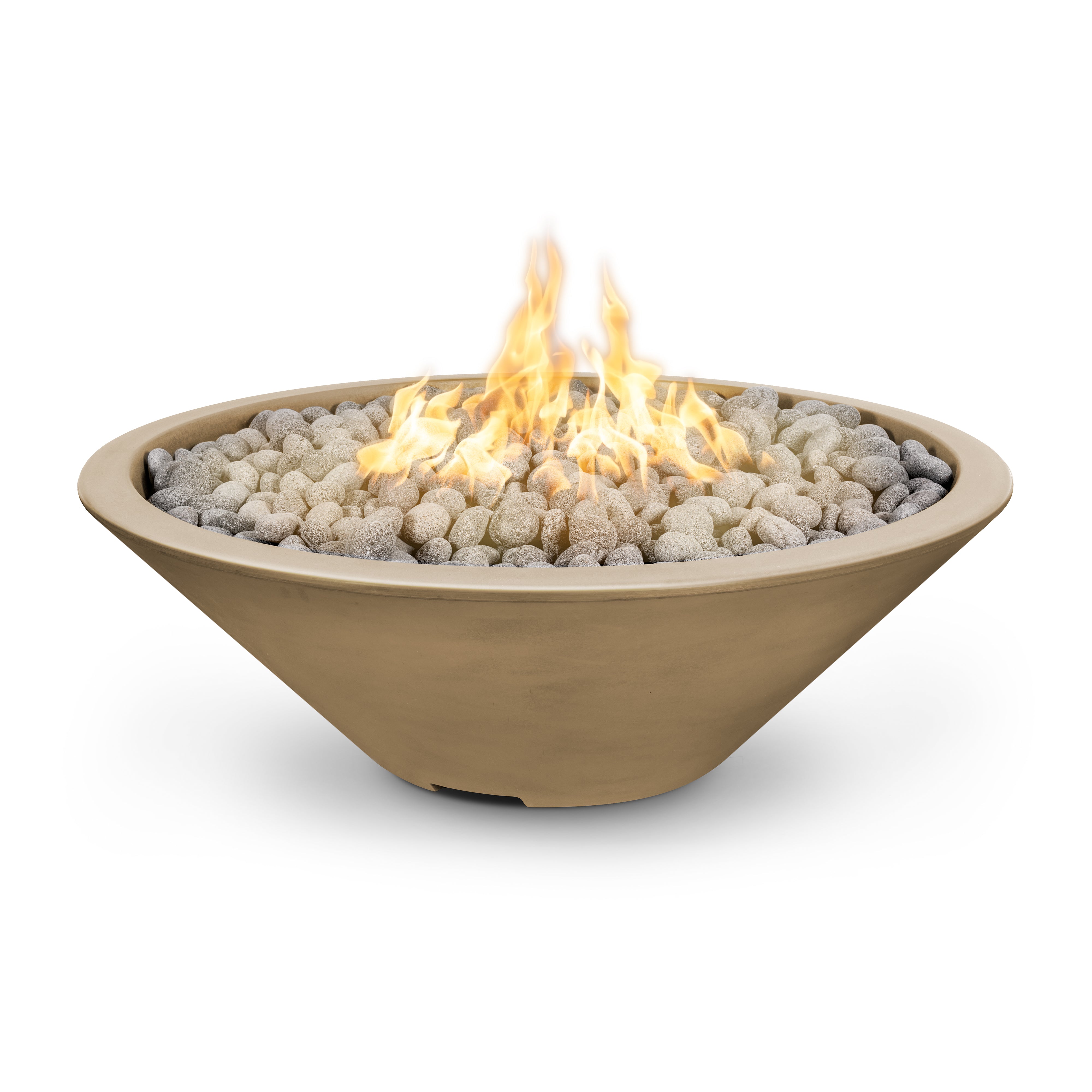 The Outdoor Plus Round Cazo Fire Pit - GFRC Concrete Narrow Lip