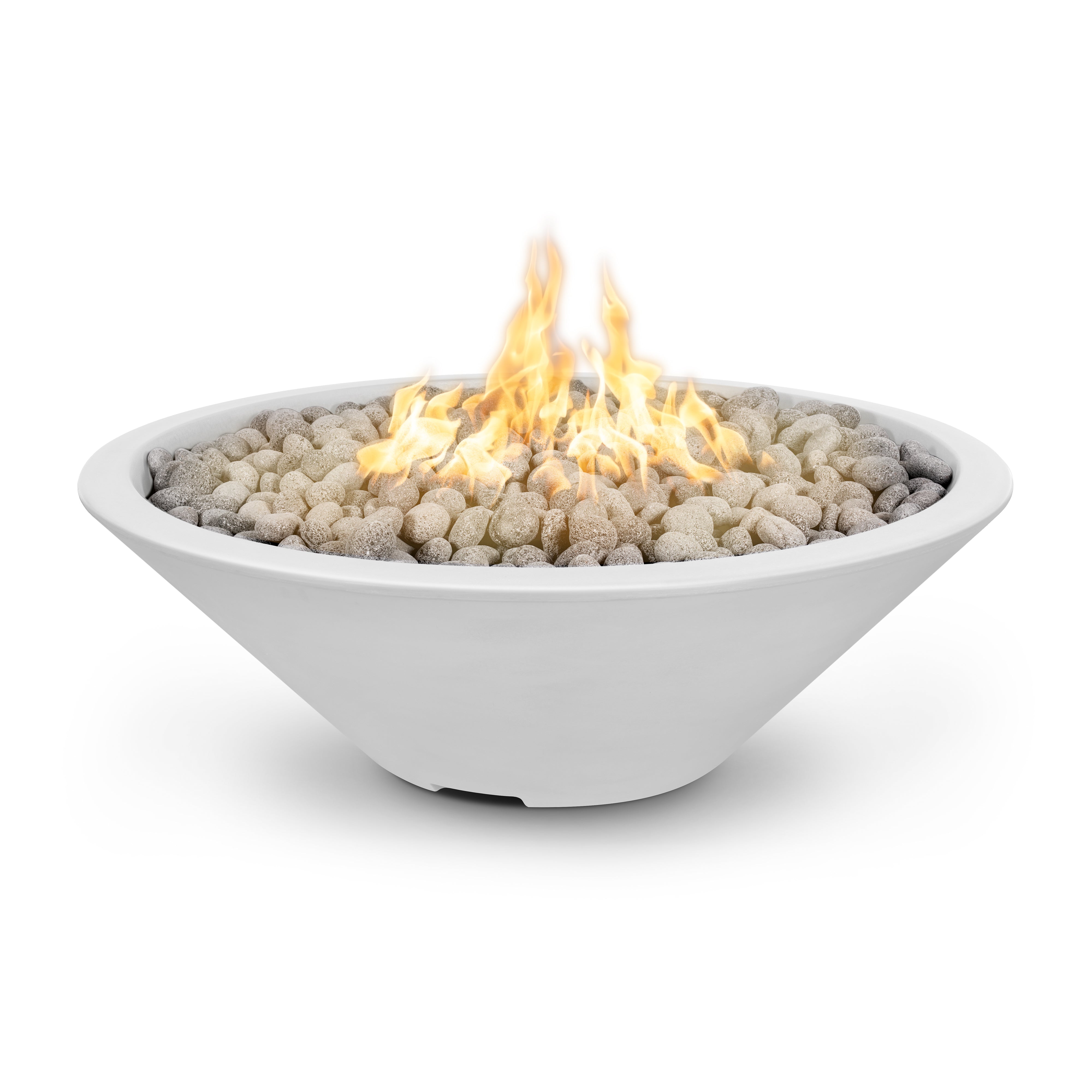 The Outdoor Plus Round Cazo Fire Pit - GFRC Concrete Narrow Lip