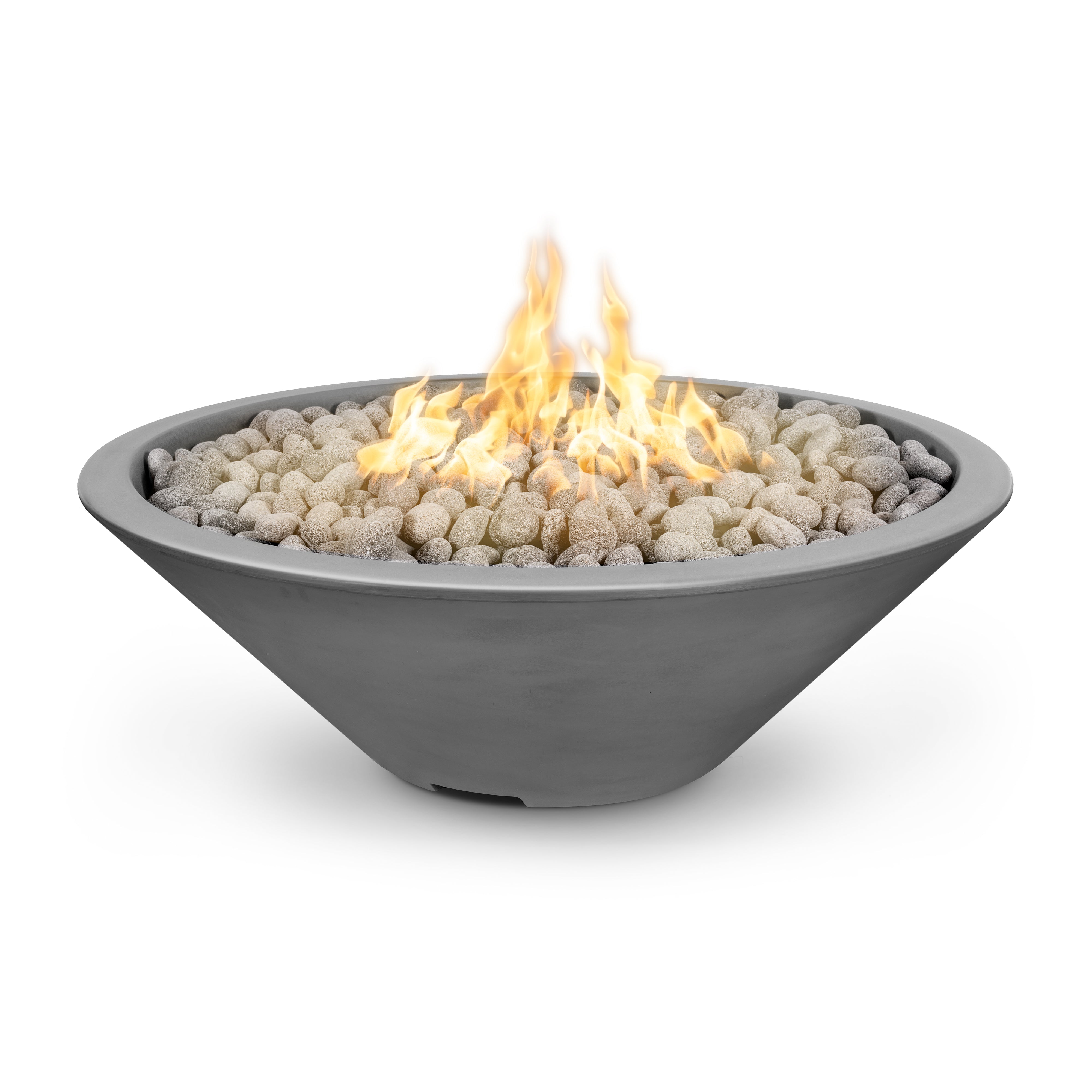 The Outdoor Plus Round Cazo Fire Pit - GFRC Concrete Narrow Lip