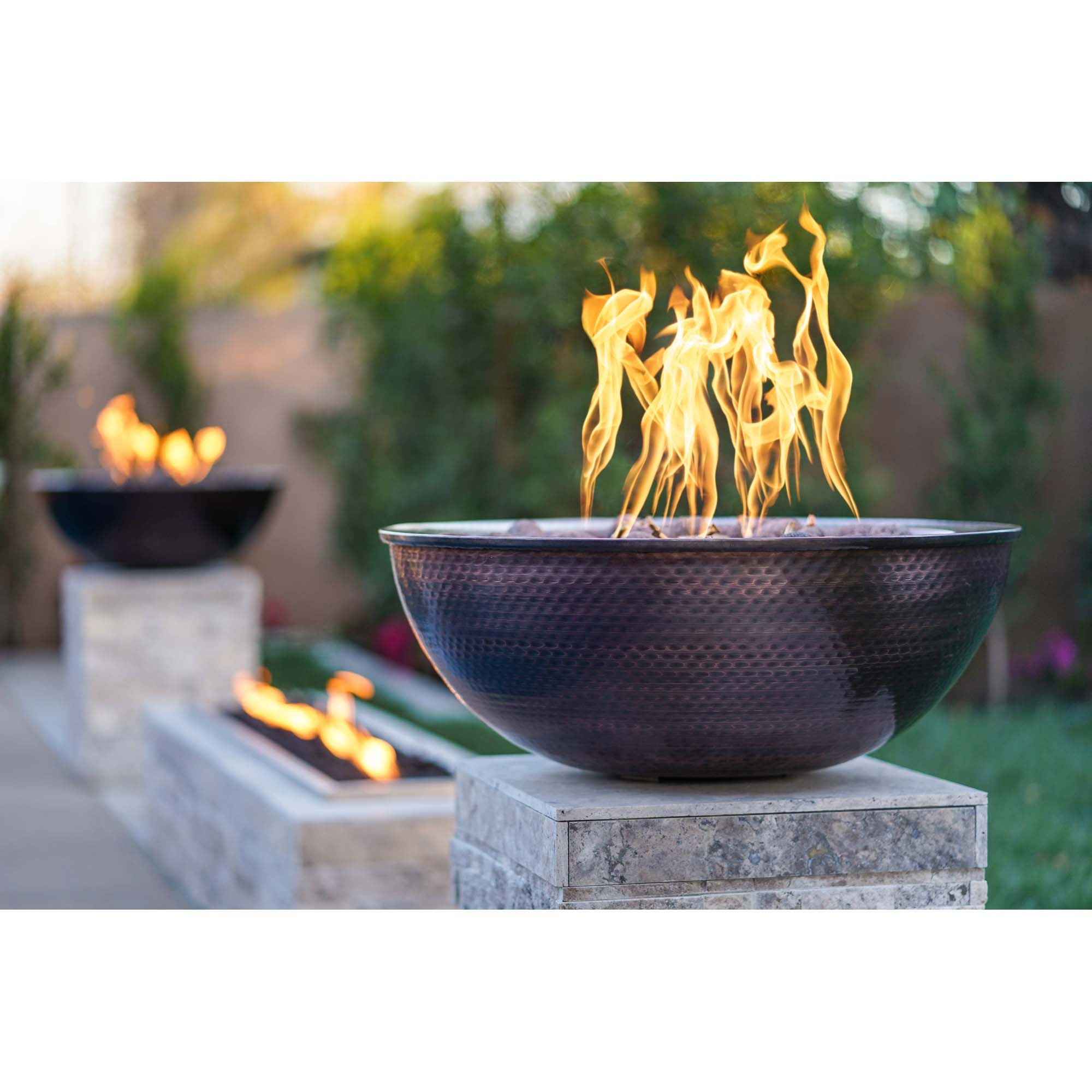 The Outdoor Plus Sedona Hammered Copper Fire Bowl