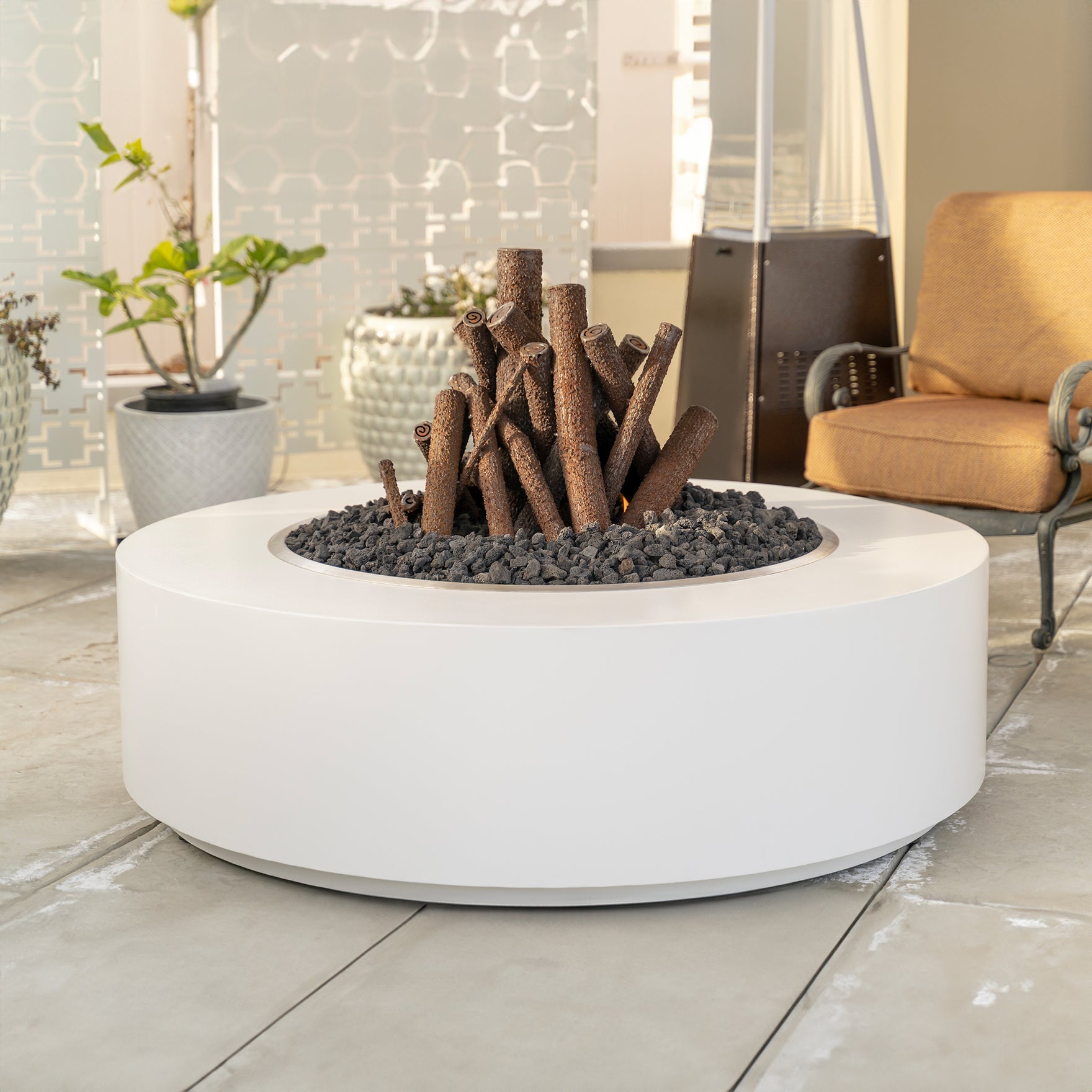 The Outdoor Plus Round Unity Fire Pit - Powder Coated Metal