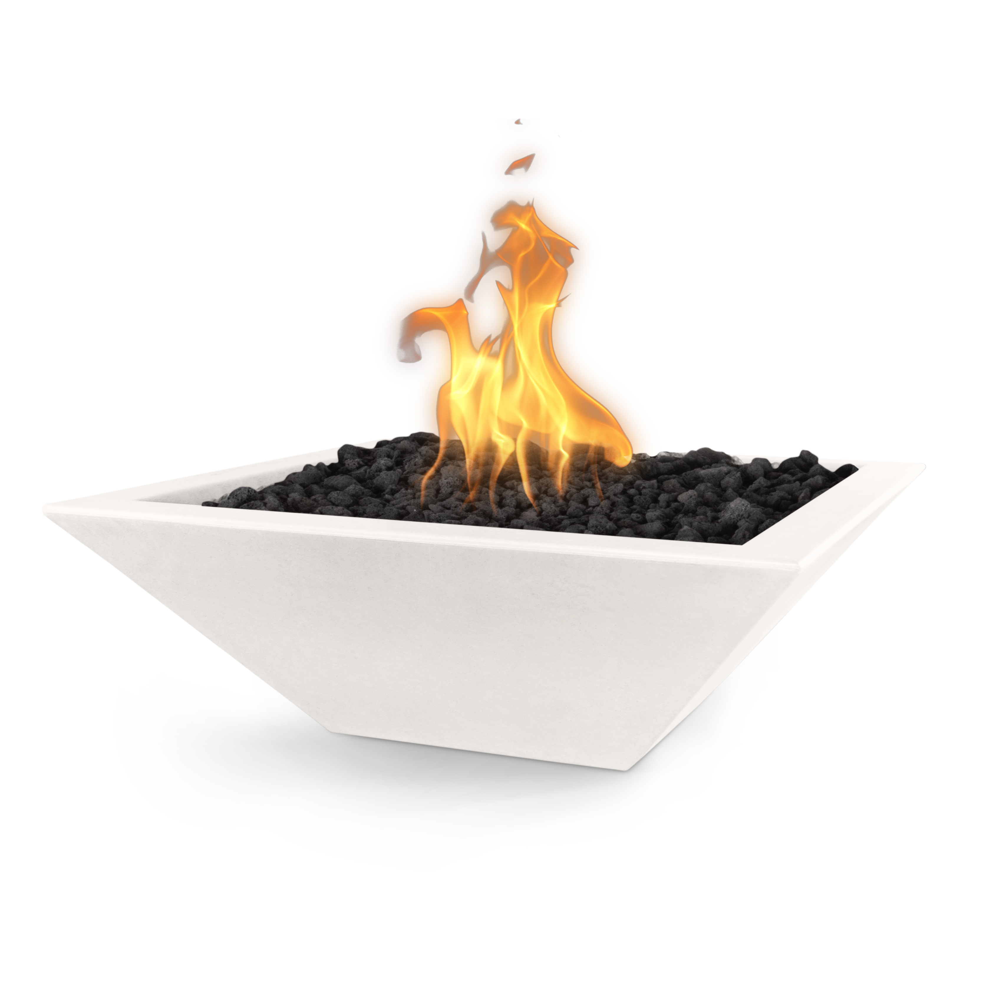 Square Maya Fire Bowl - GFRC Concrete