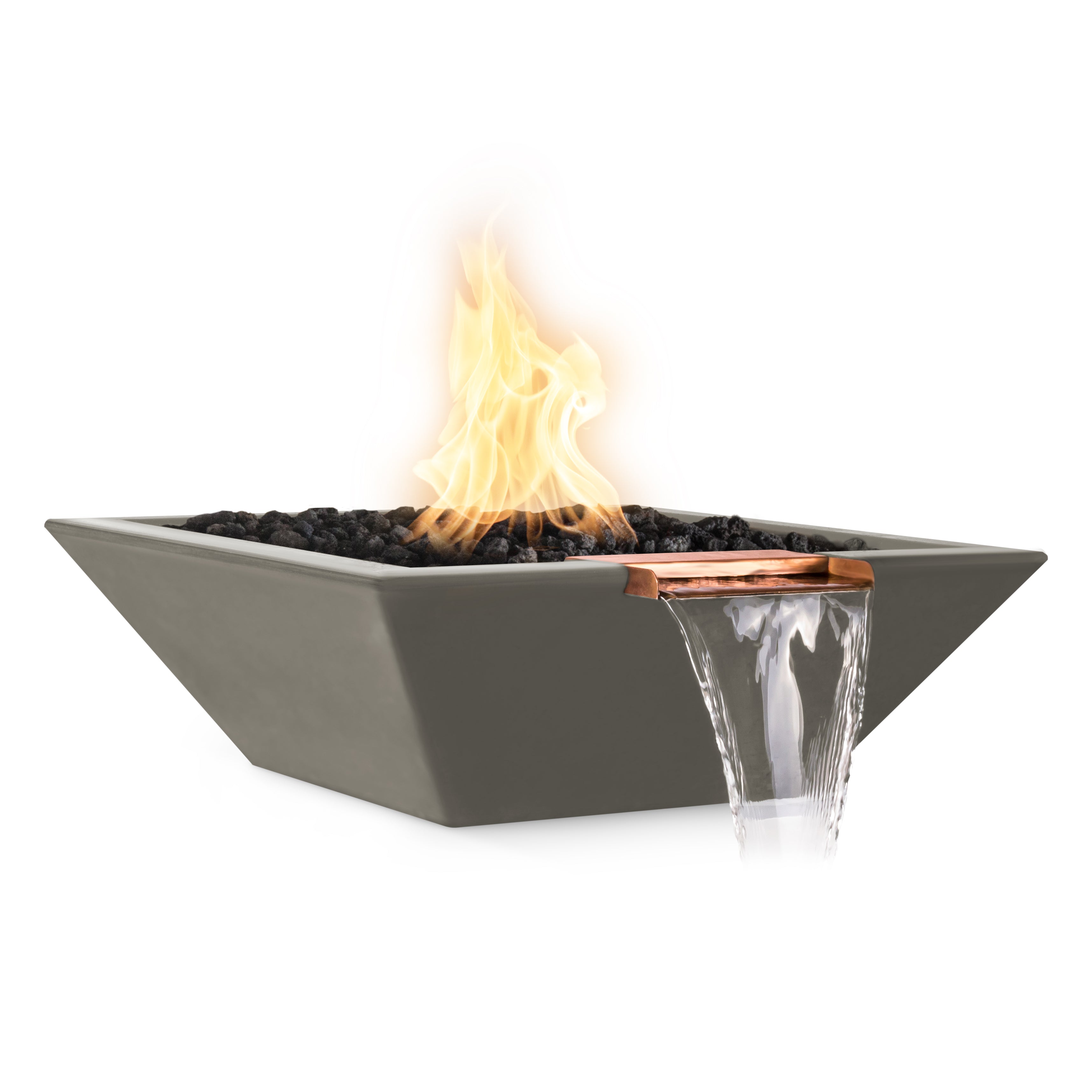 The Outdoor Plus Maya Fire & Water Bowl - GFRC Concrete