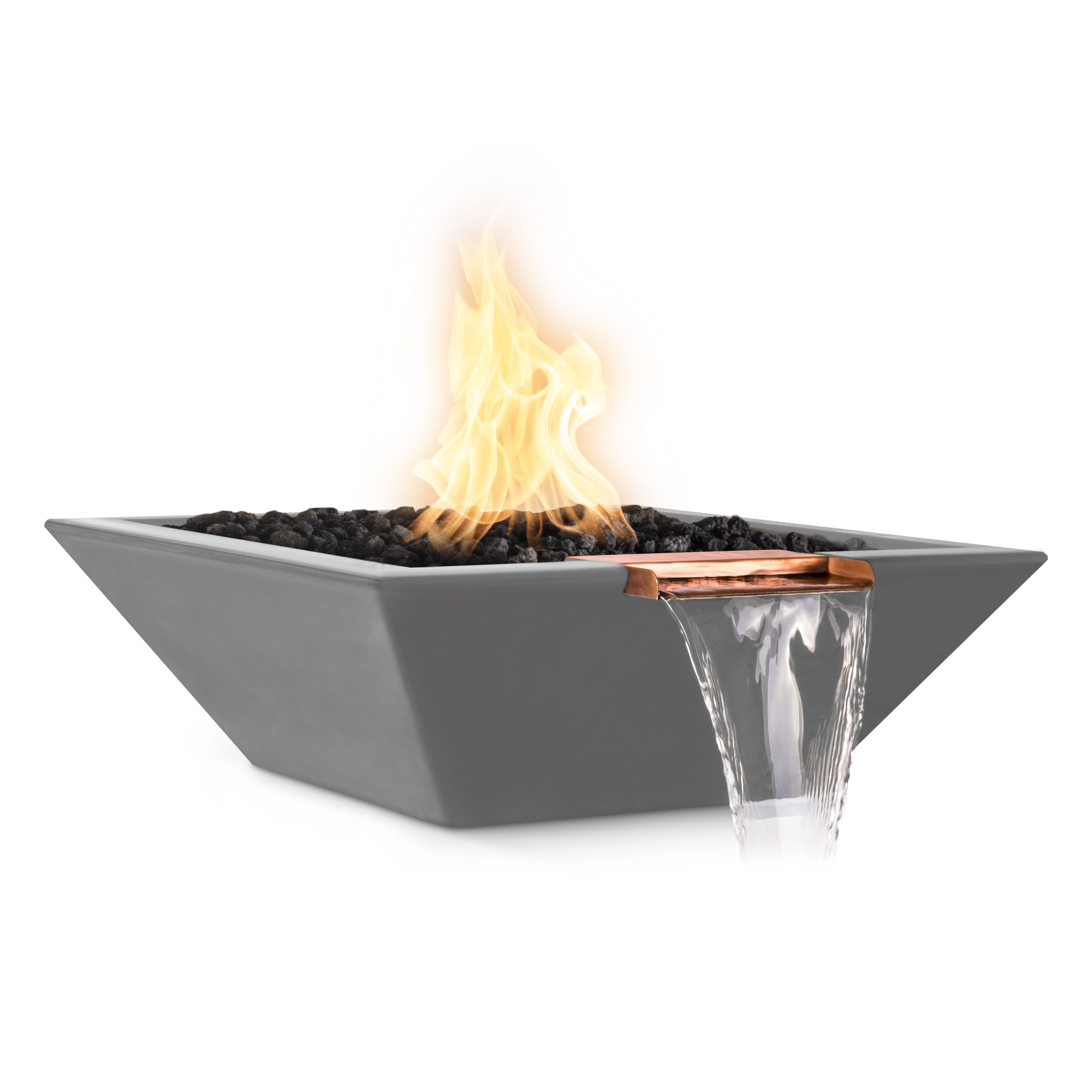 The Outdoor Plus Maya Fire & Water Bowl - GFRC Concrete