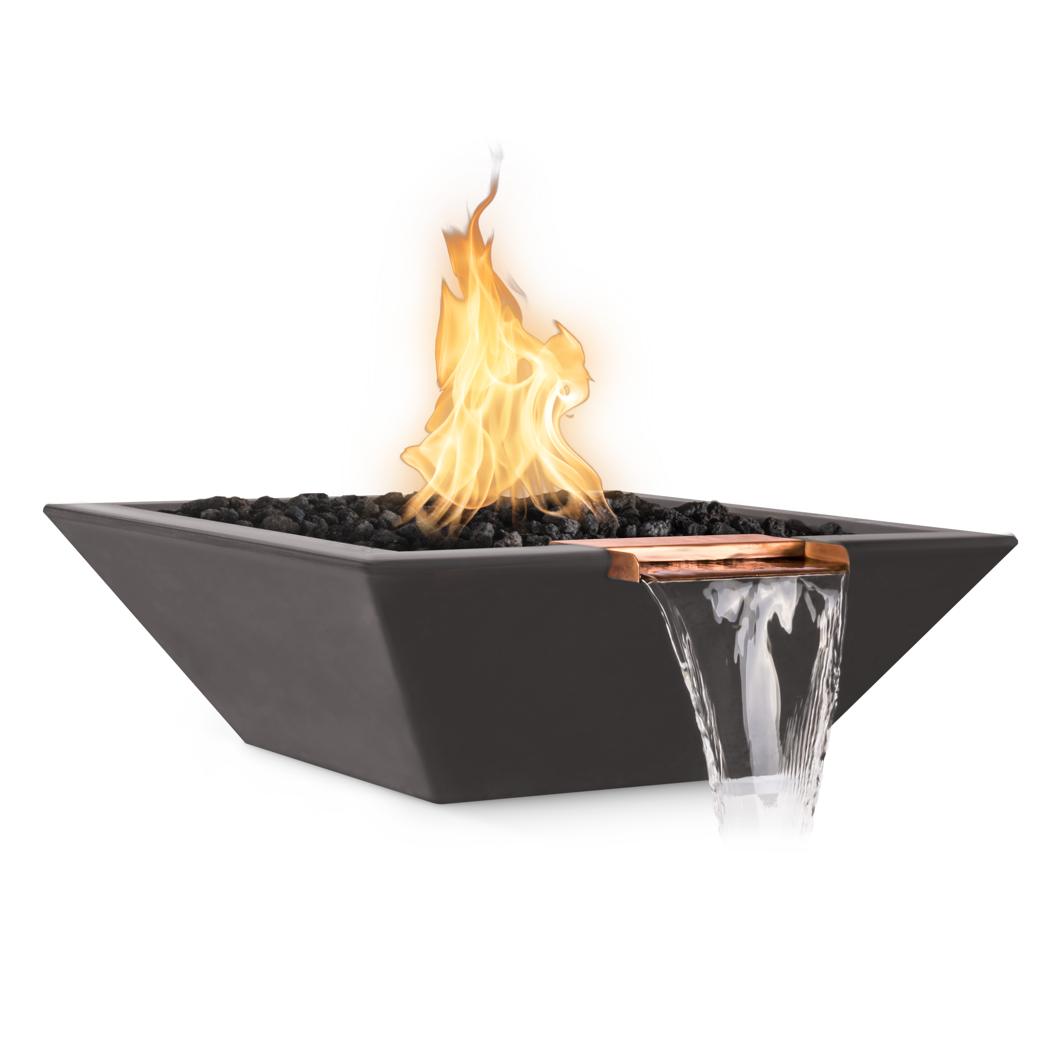 The Outdoor Plus Maya Fire & Water Bowl - GFRC Concrete