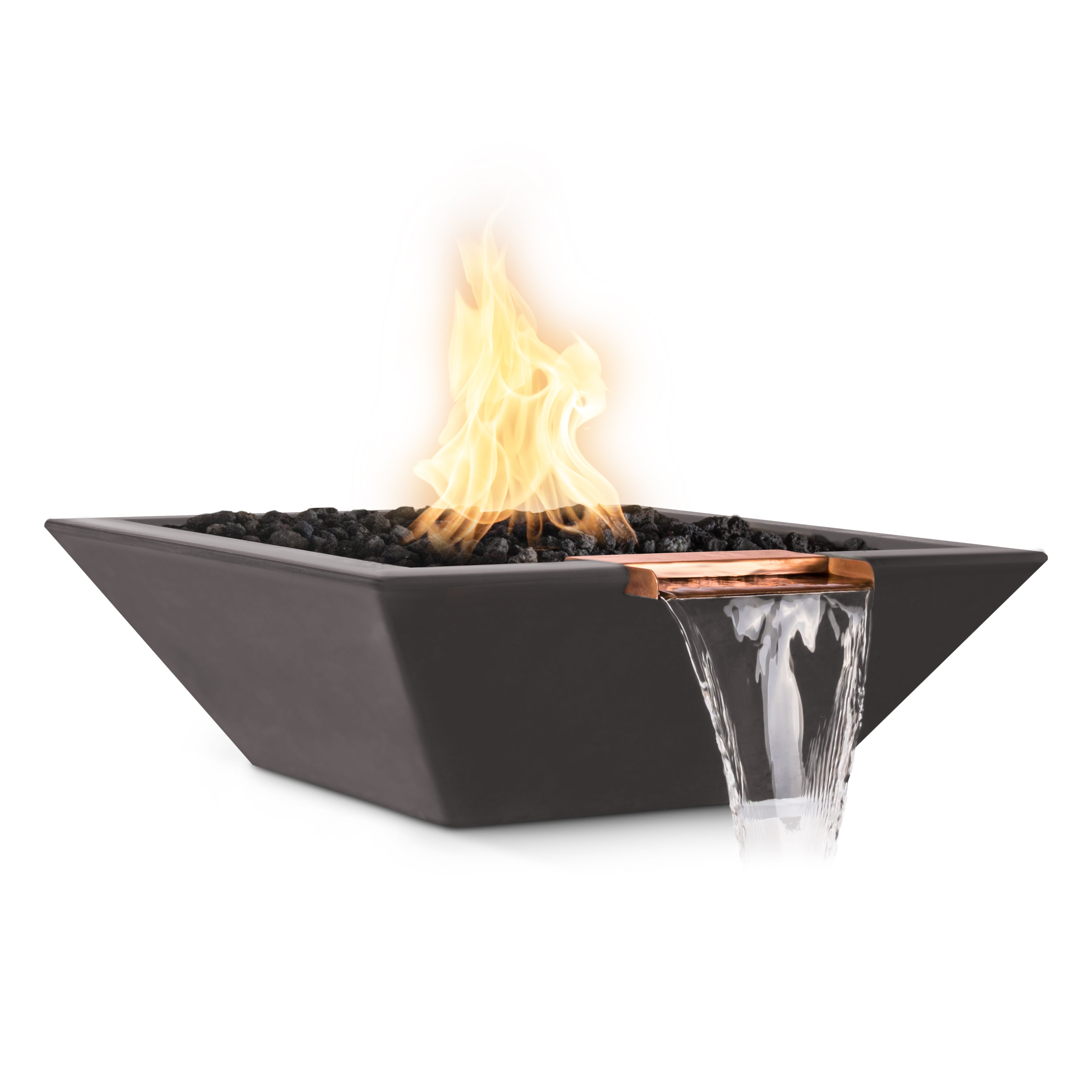 The Outdoor Plus Maya Fire & Water Bowl - GFRC Concrete