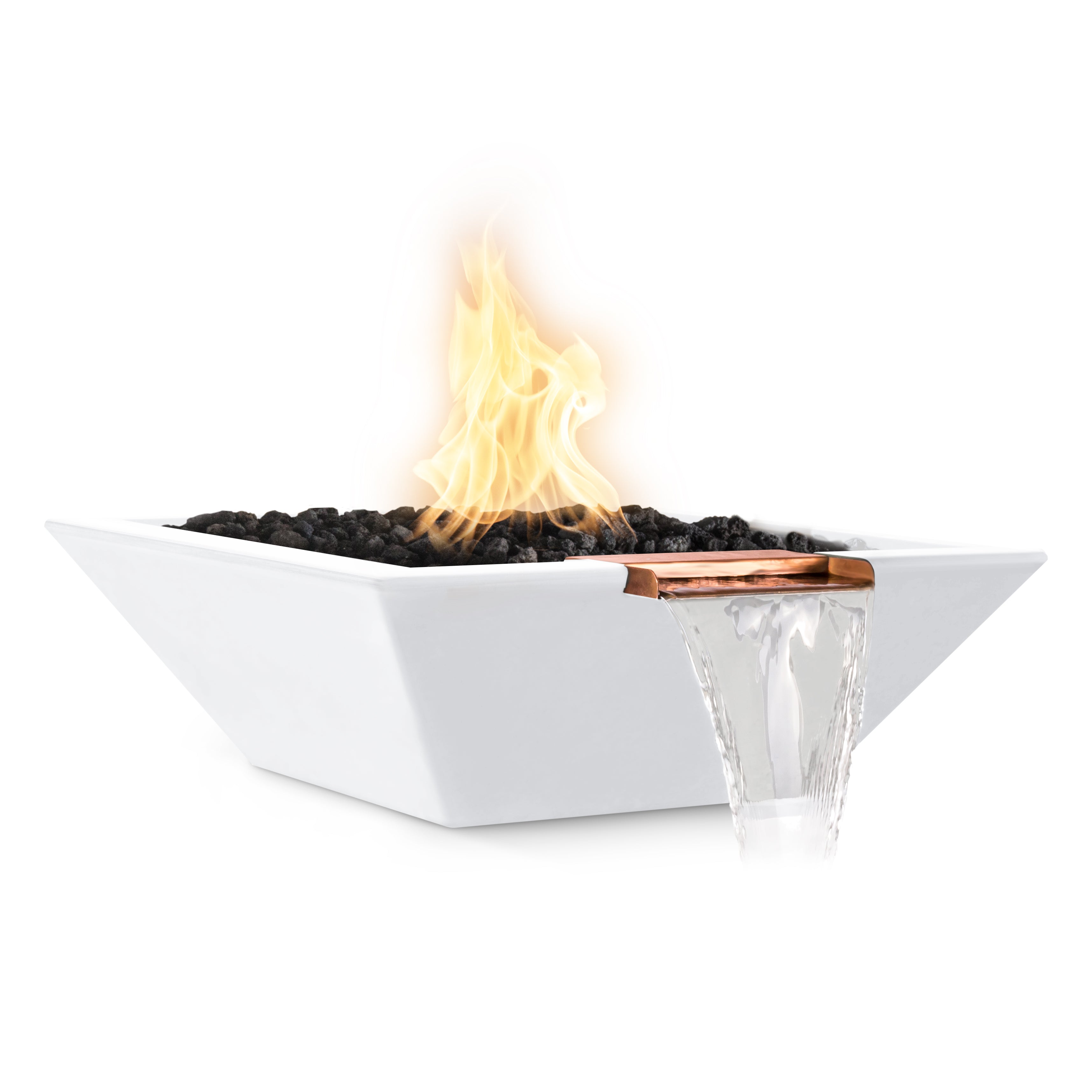 The Outdoor Plus Maya Fire & Water Bowl - GFRC Concrete