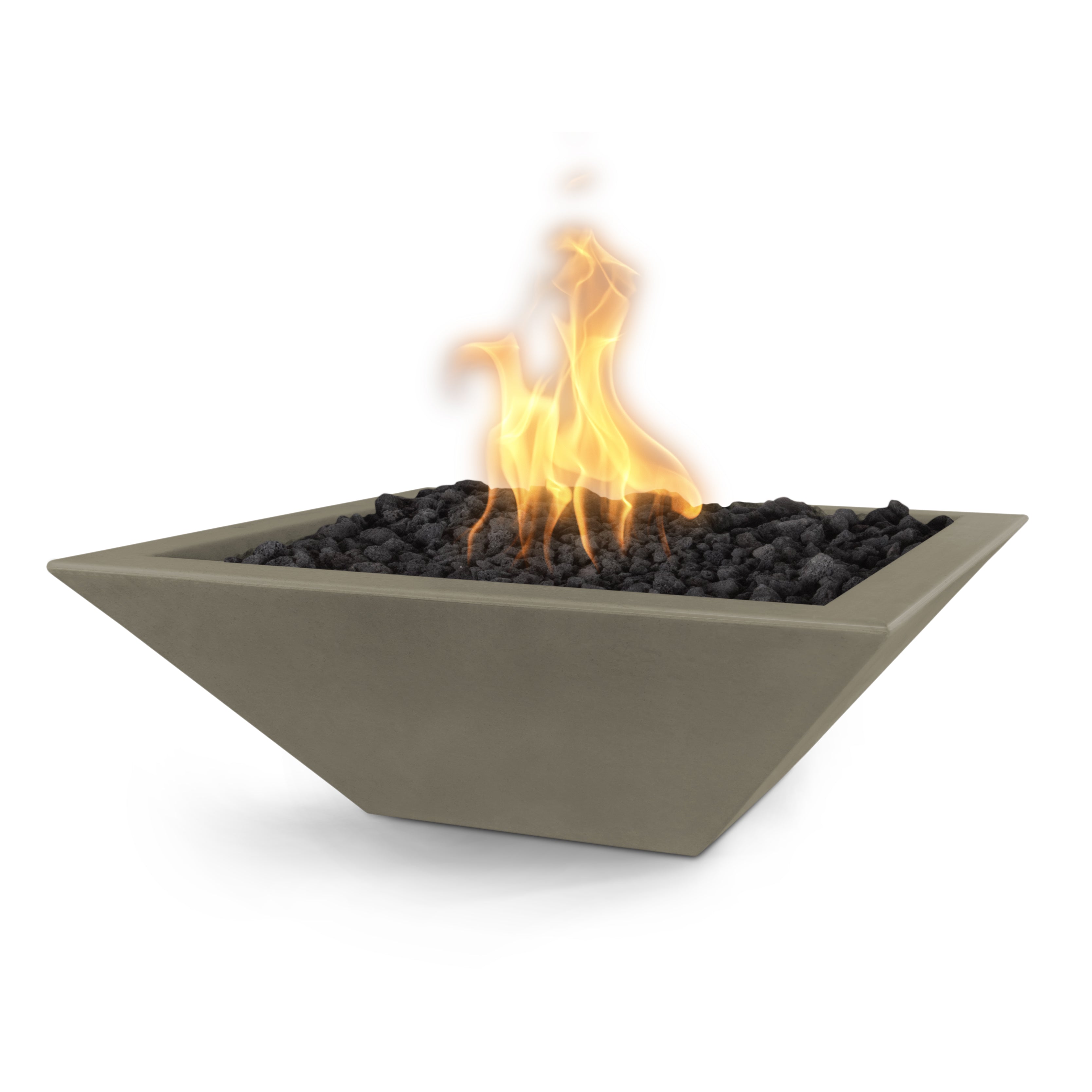 Square Maya Fire Bowl - GFRC Concrete