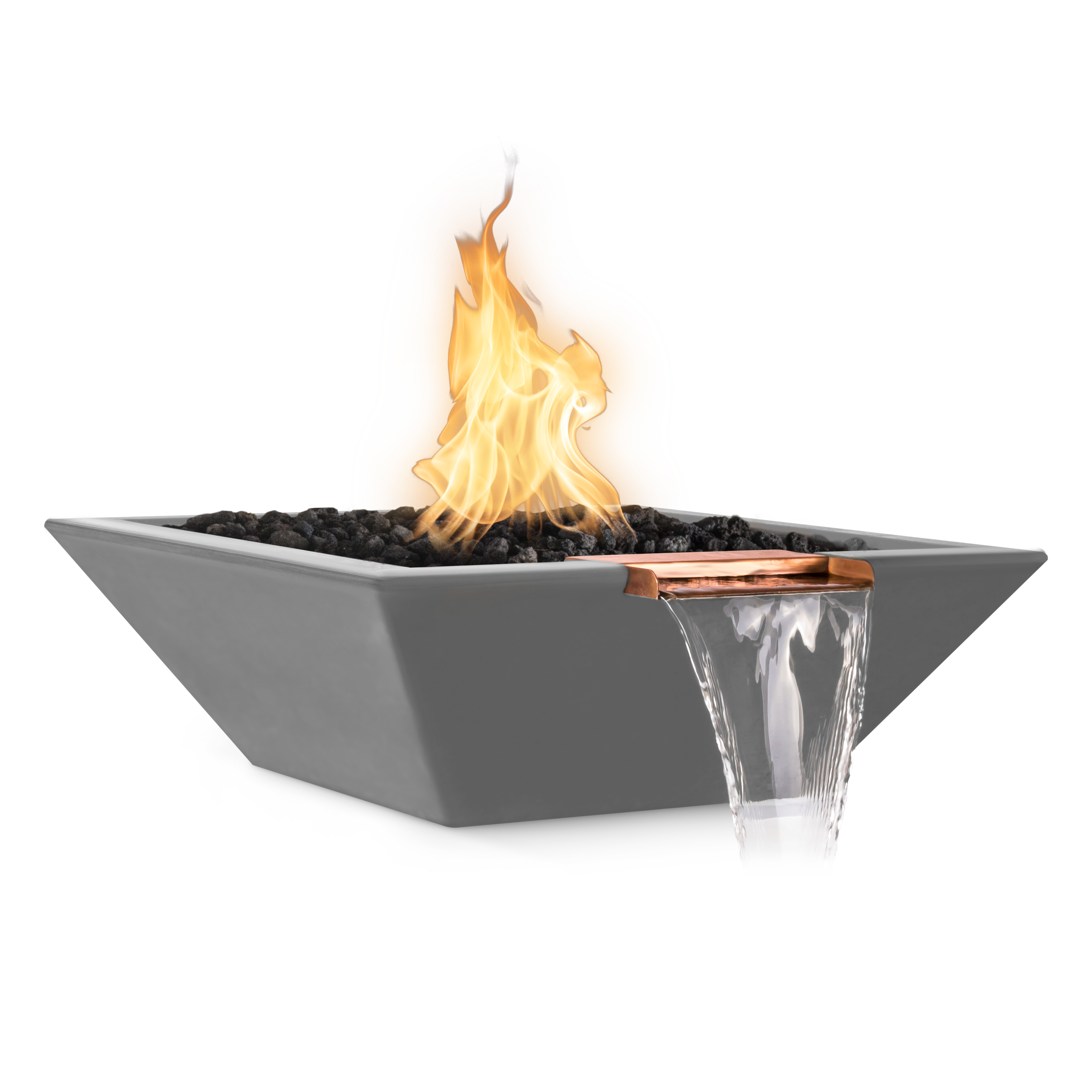 The Outdoor Plus Maya Fire & Water Bowl - GFRC Concrete